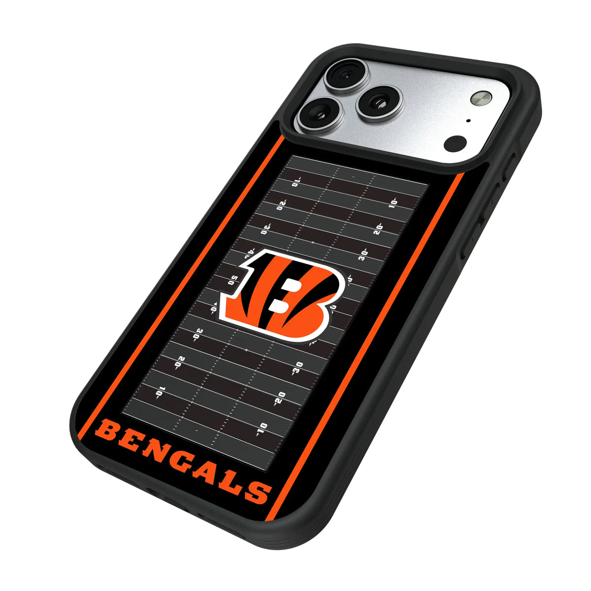 Cincinnati Bengals Field iPhone Bump Phone Case for Apple iPhone - Isometric View#Device_iPhone 17 Pro Max