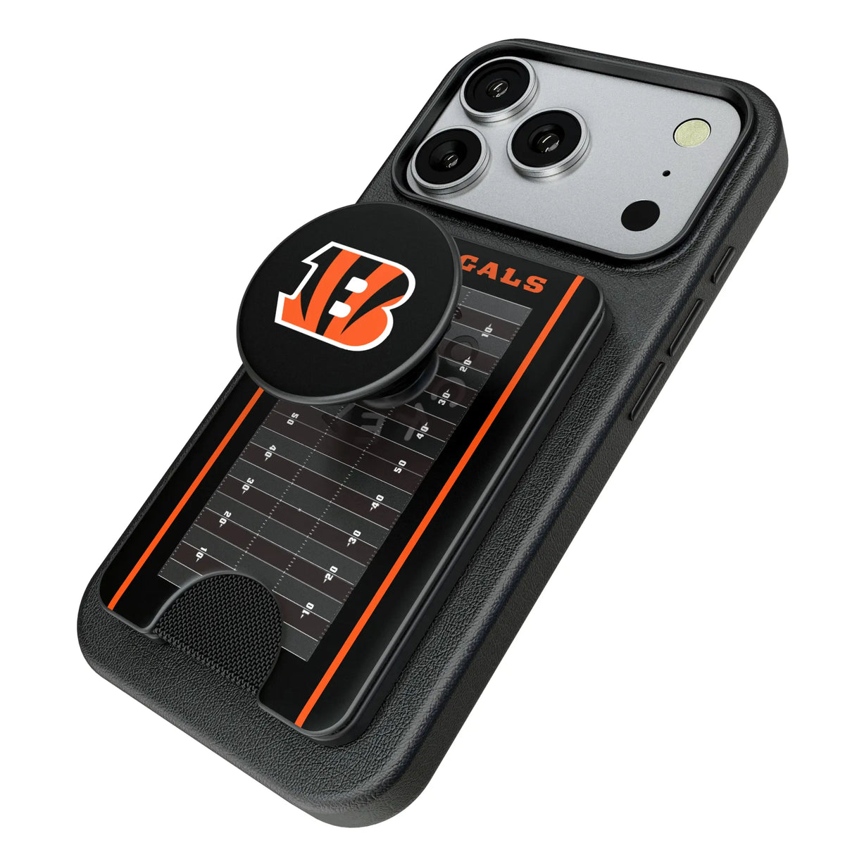 Cincinnati Bengals Field Popsockets Wallet Magnetic - Isometric View
