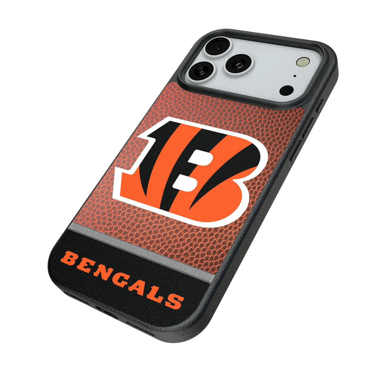 Cincinnati Bengals Football Wordmark iPhone MagSafe Compatible Phone Case for Apple iPhone - Isometric View#Device_iPhone 18 Pro Max