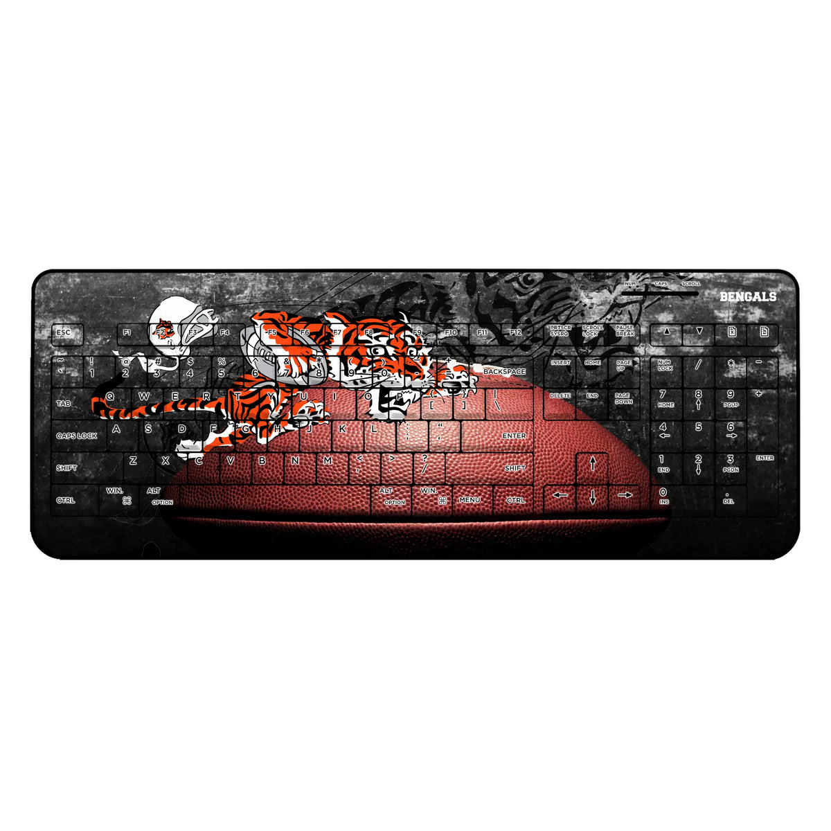 Cincinnati Bengals Historic Collection Legendary Wireless USB Keyboard
