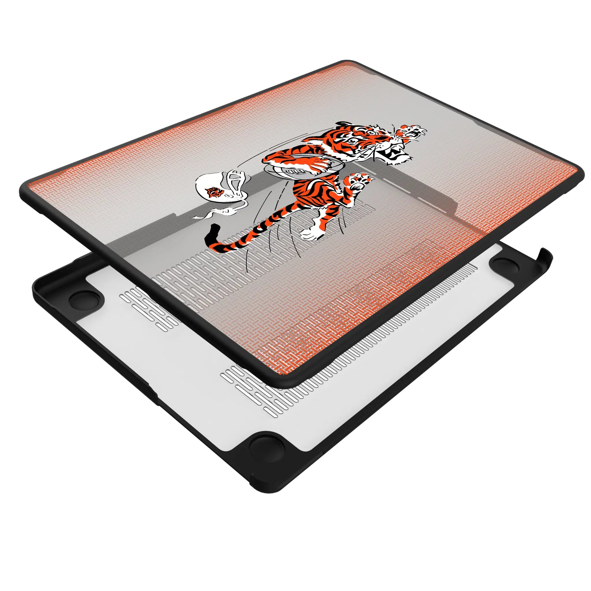 Cincinnati Bengals Historic Collection Linen MacBook Laptop Case for Apple MacBook - Isometric View
