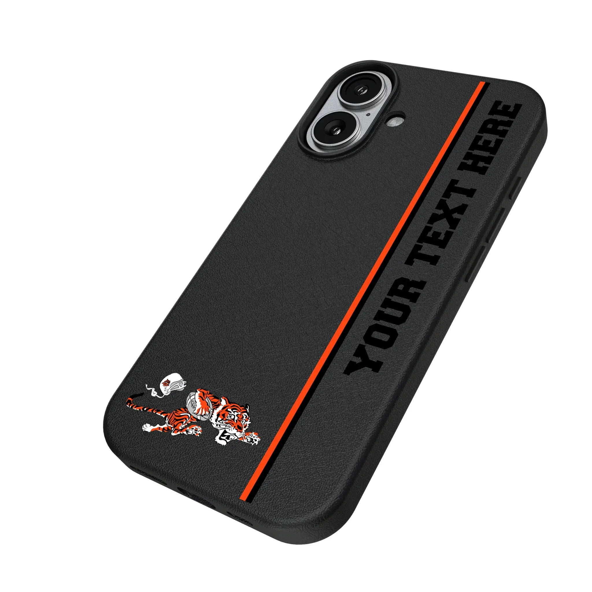 Cincinnati Bengals Historic Collection Personalized Sidebard iPhone MagSafe Compatible Phone Case for Apple iPhone - Isometric View#Device_iPhone 17