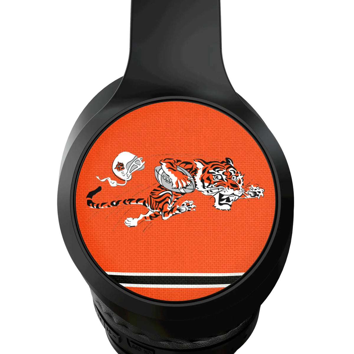 Cincinnati Bengals Historic Collection Stripe Wireless Over-Ear Headphones With Case - Detail