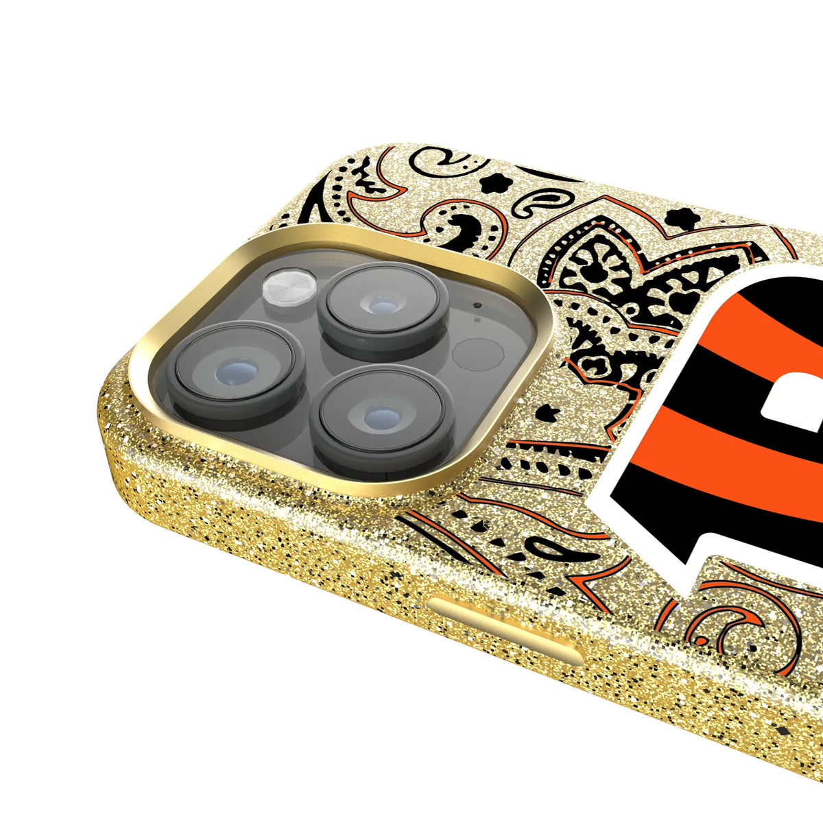 Cincinnati Bengals Paisley iPhone Bling Phone Case for Apple iPhone - Detail