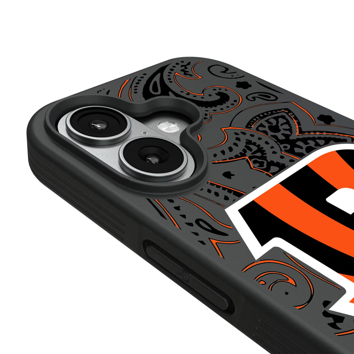 Cincinnati Bengals Paisley iPhone Bump Phone Case for Apple iPhone - Detail#Device_iPhone 17
