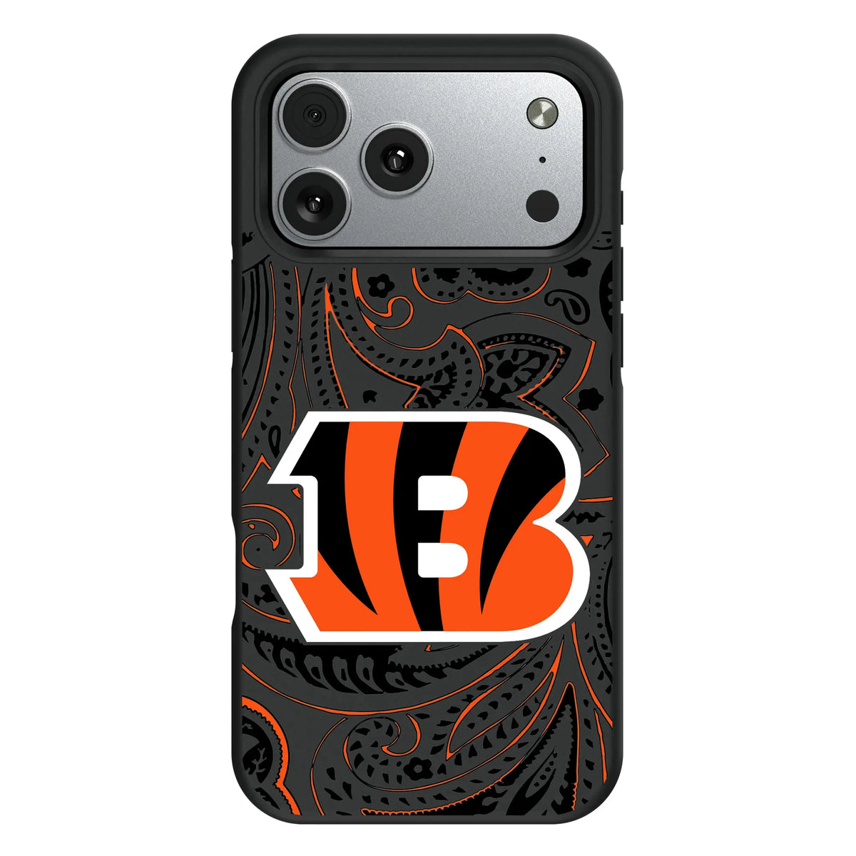 Cincinnati Bengals Paisley iPhone Bump Phone Case for Apple iPhone#Device_iPhone 17 Pro Max