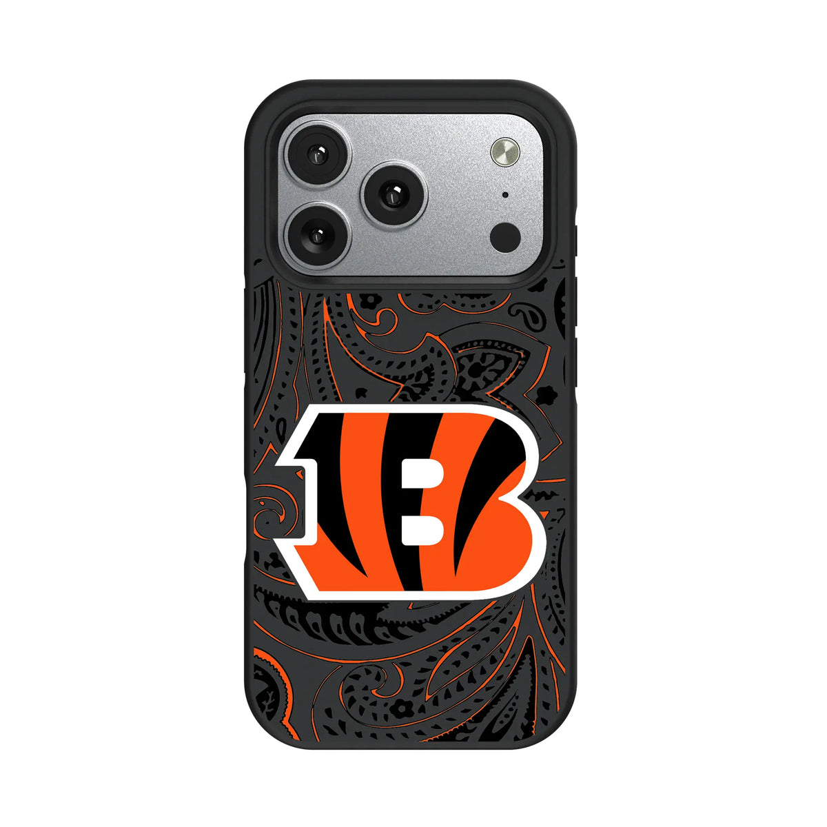 Cincinnati Bengals Paisley iPhone Bump Phone Case for Apple iPhone#Device_iPhone 17 Pro