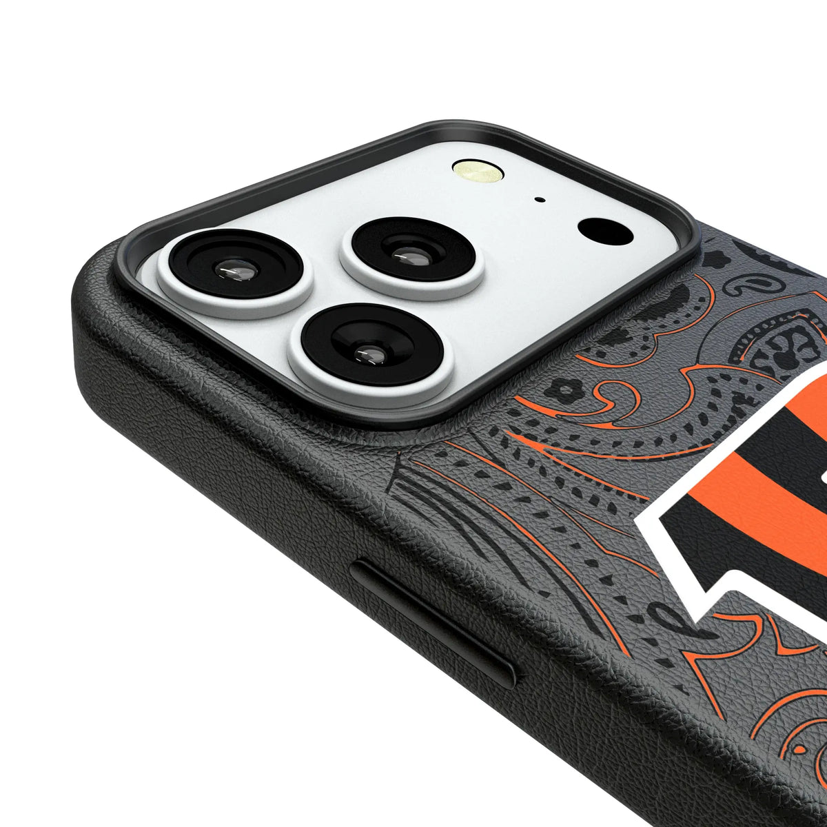 Cincinnati Bengals Paisley iPhone MagSafe Compatible Phone Case for Apple iPhone - Detail#Device_iPhone 18 Pro