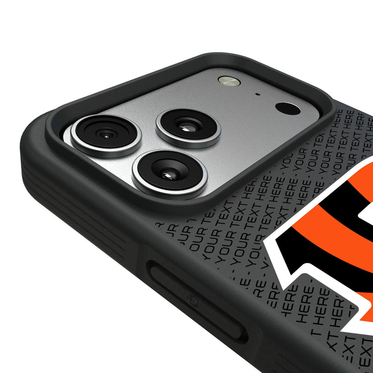 Cincinnati Bengals Personalized EndZone Plus iPhone Bump Phone Case for Apple iPhone - Detail#Device_iPhone 17 Pro Max