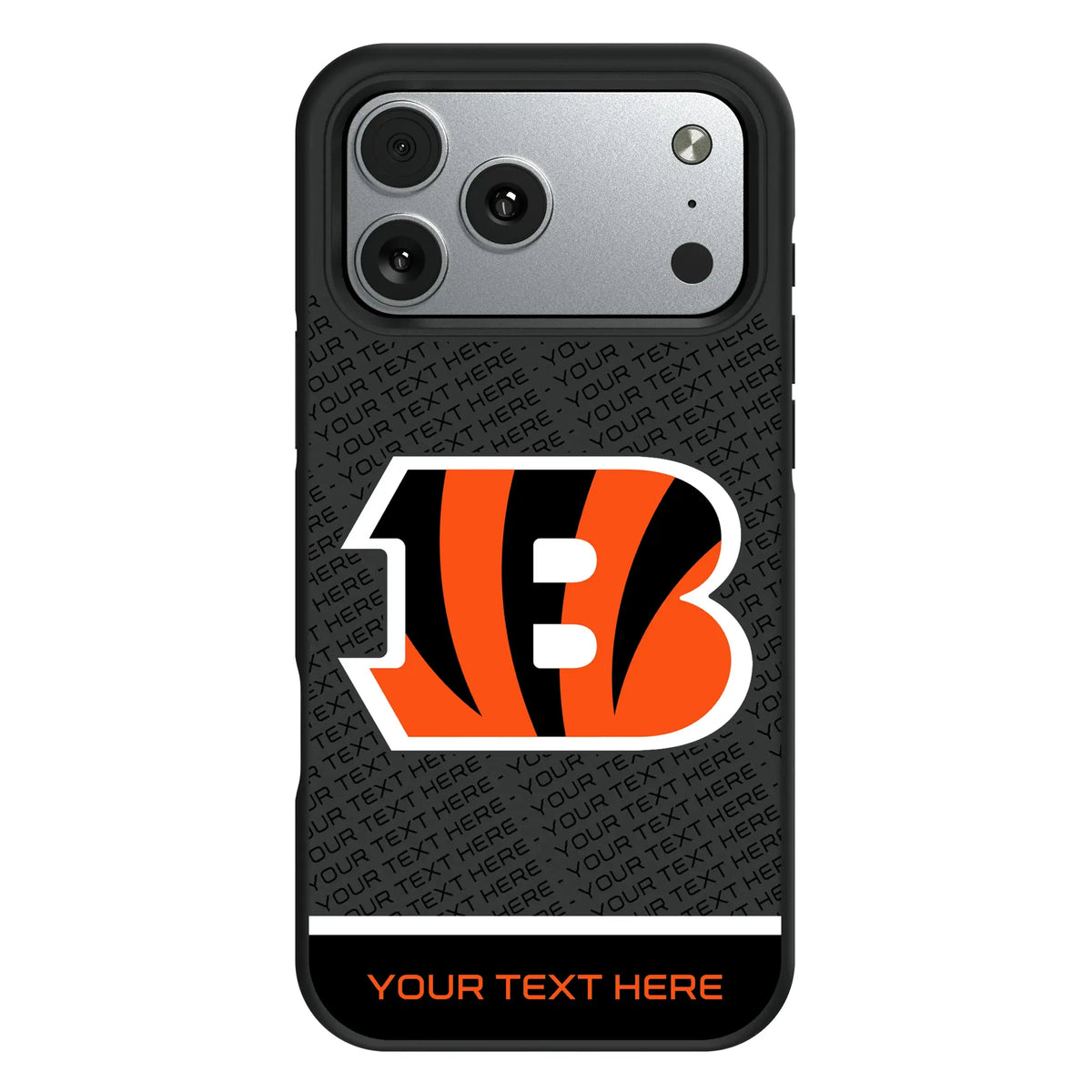 Cincinnati Bengals Personalized EndZone Plus iPhone Bump Phone Case for Apple iPhone#Device_iPhone 17 Pro Max