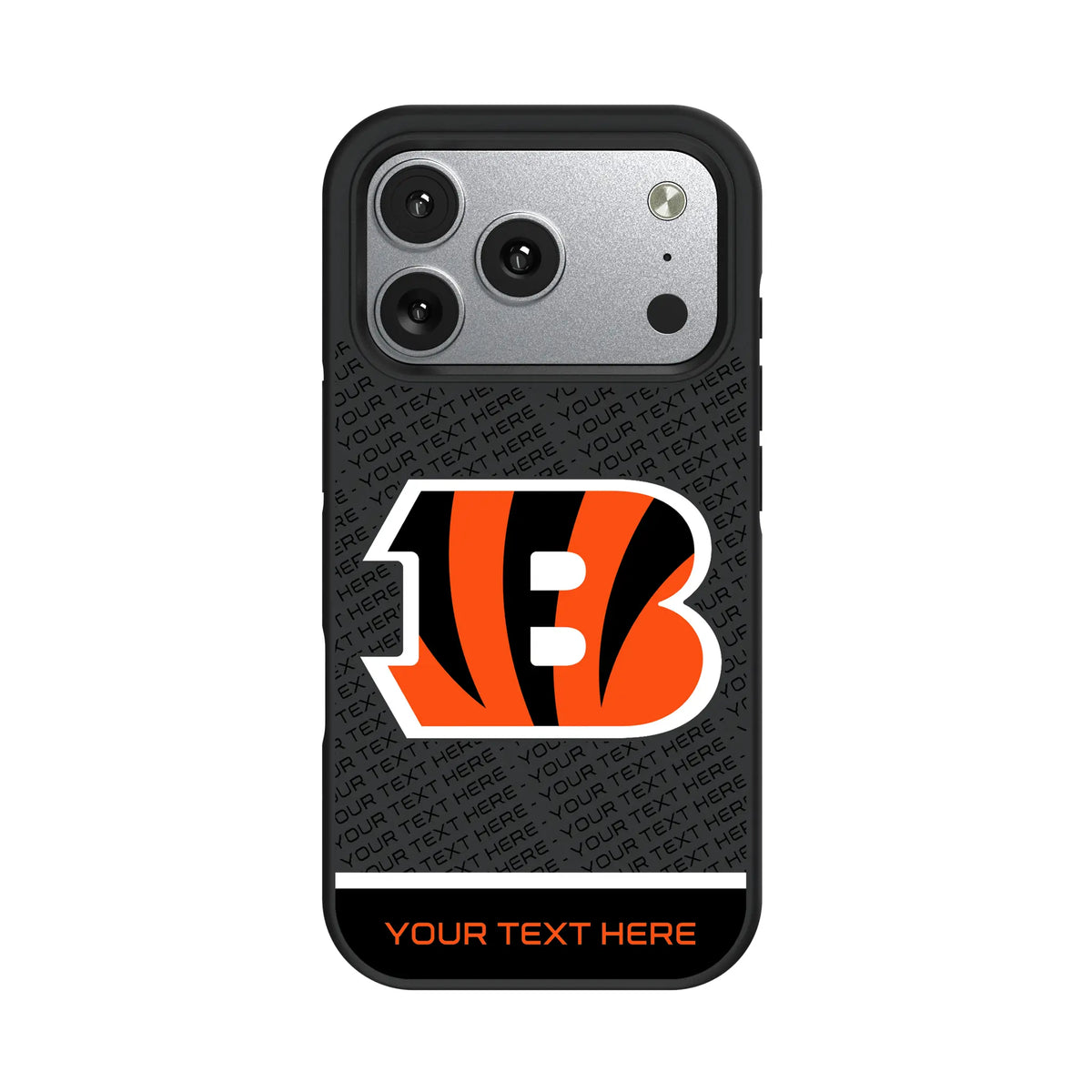 Cincinnati Bengals Personalized EndZone Plus iPhone Bump Phone Case for Apple iPhone#Device_iPhone 17 Pro