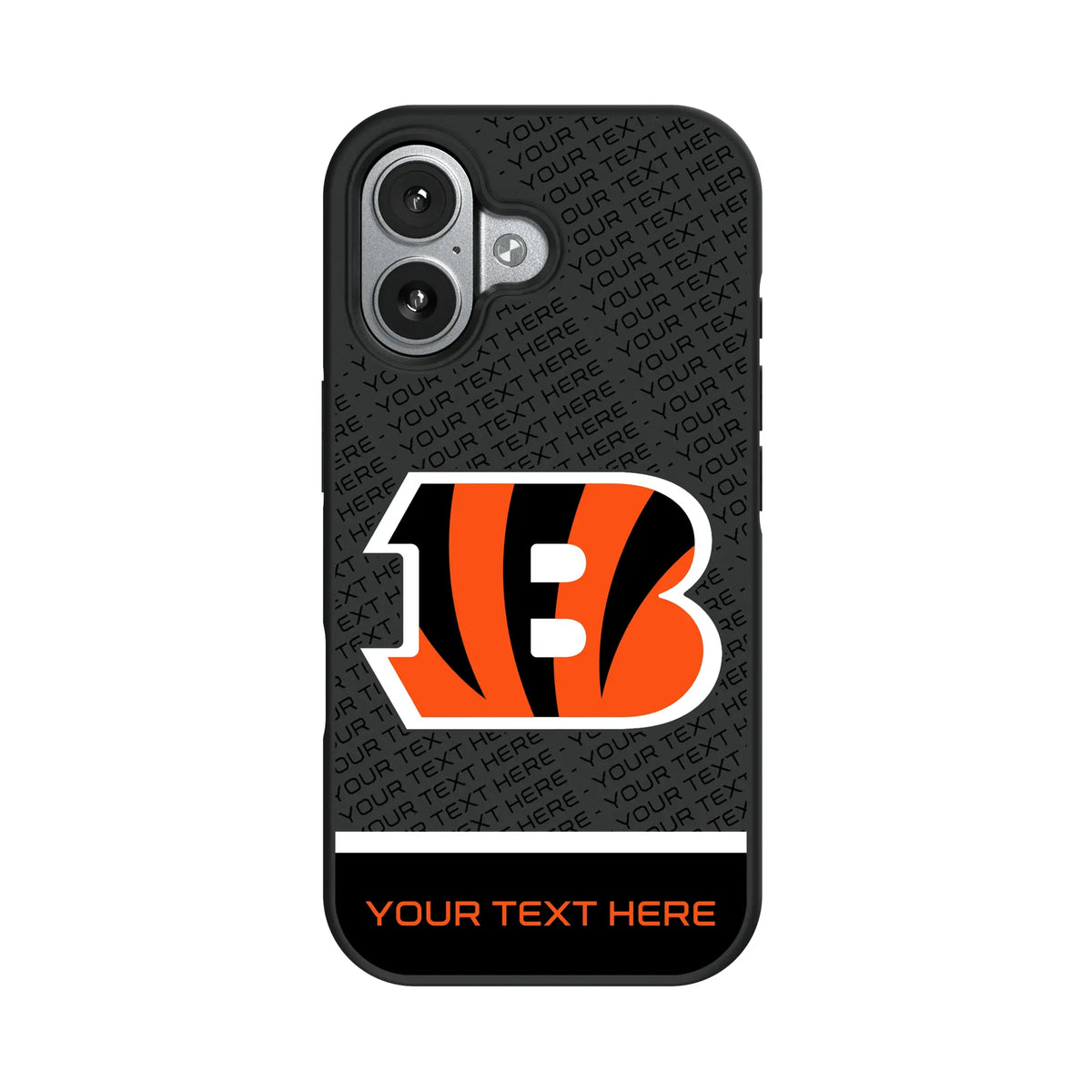 Cincinnati Bengals Personalized EndZone Plus iPhone Bump Phone Case for Apple iPhone#Device_iPhone 17