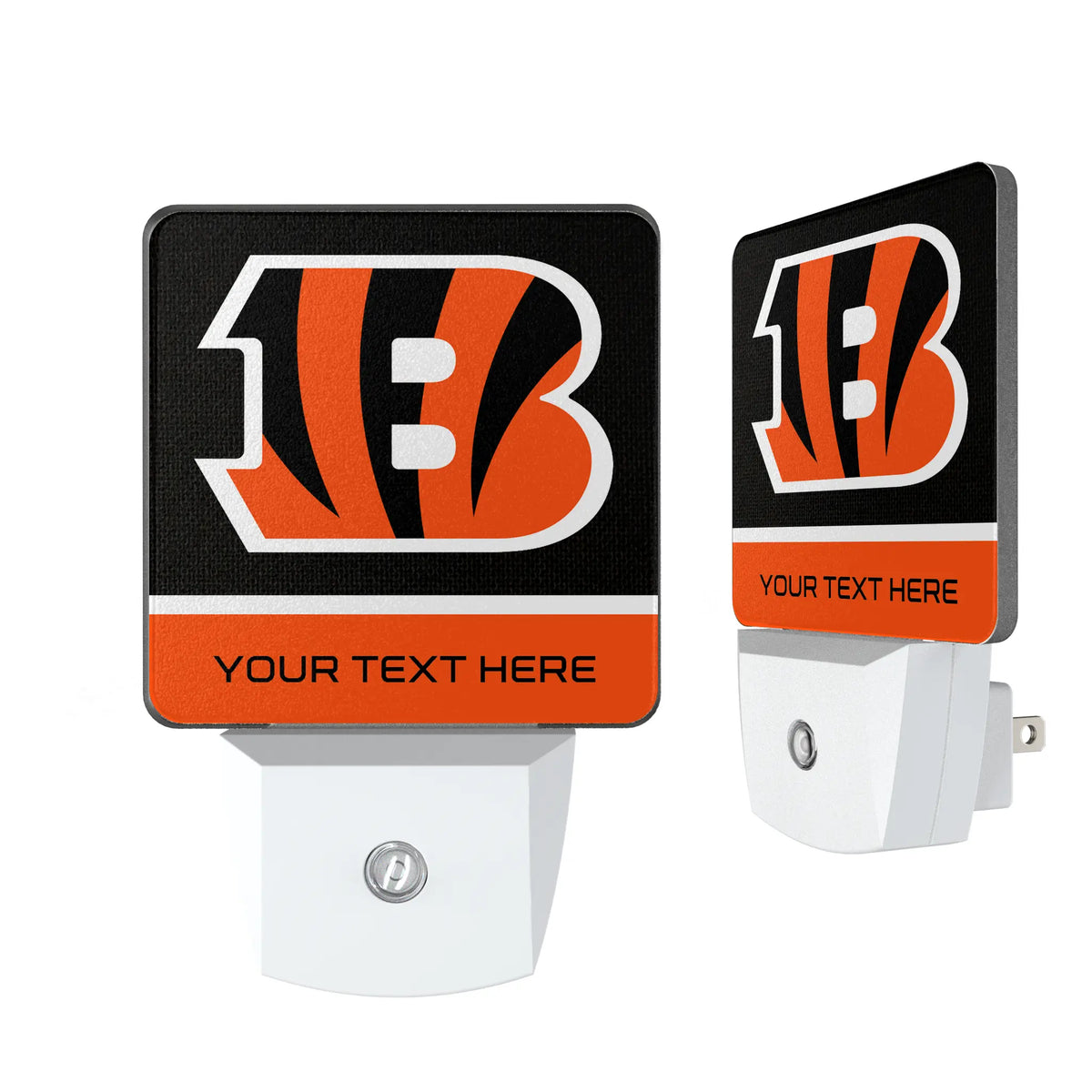 Cincinnati Bengals Personalized Endzone Solid Night Light 2-Pack