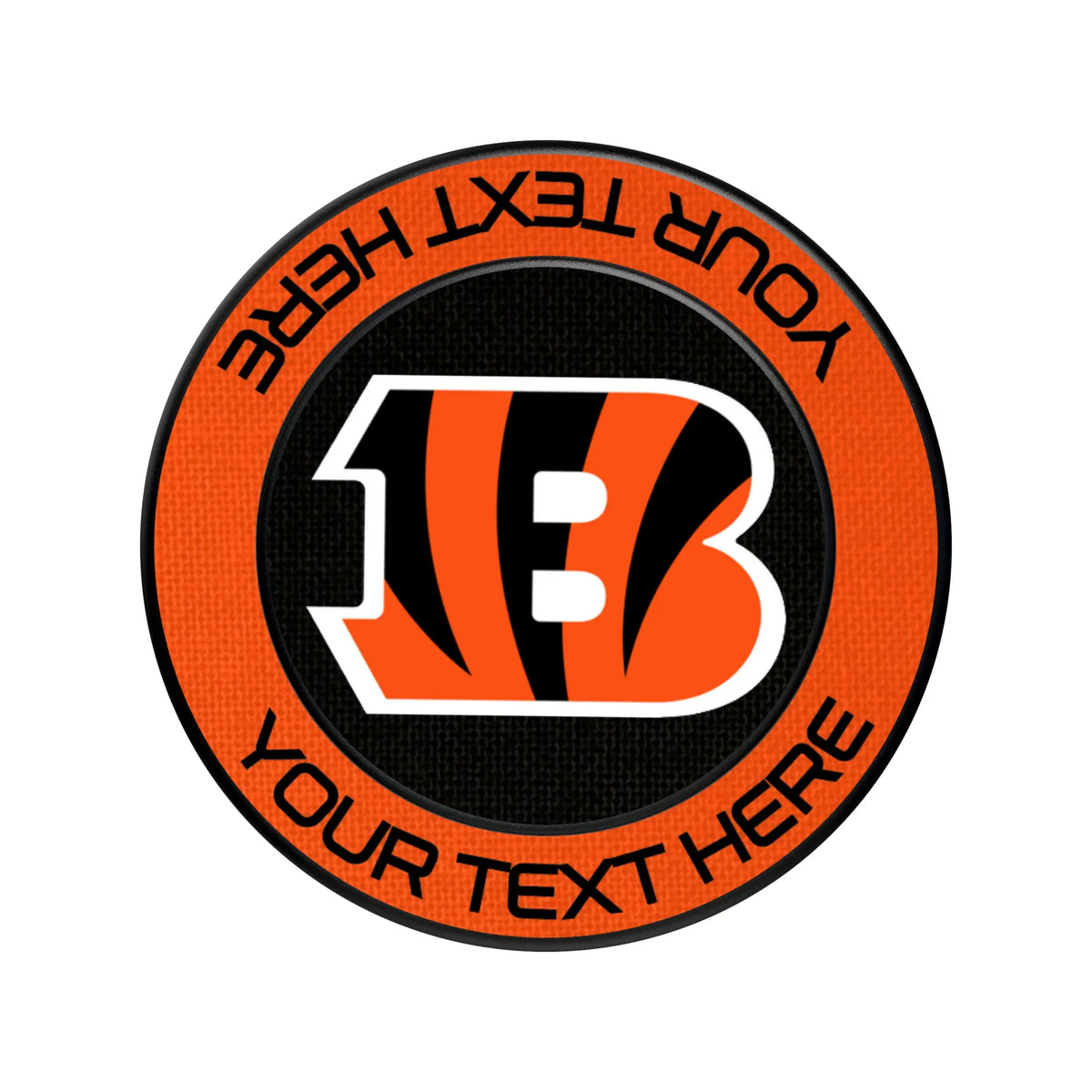 Cincinnati Bengals Personalized Endzone Solid Popsockets Round Magnetic