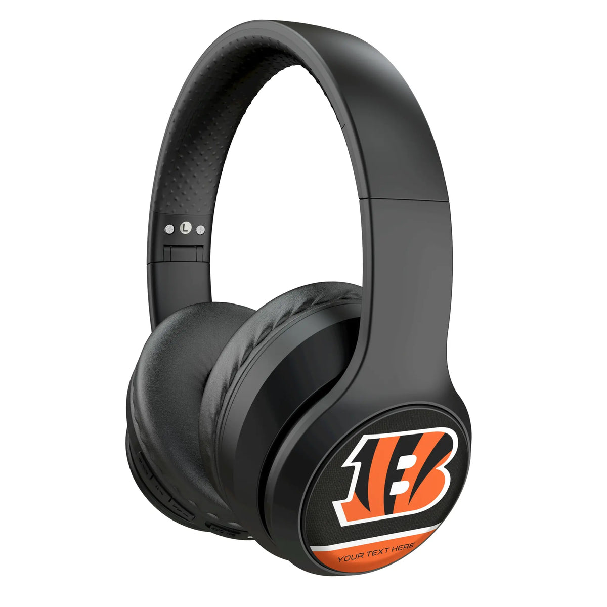 Cincinnati Bengals Personalized Endzone Solid Wireless Over-Ear Headphones With Case