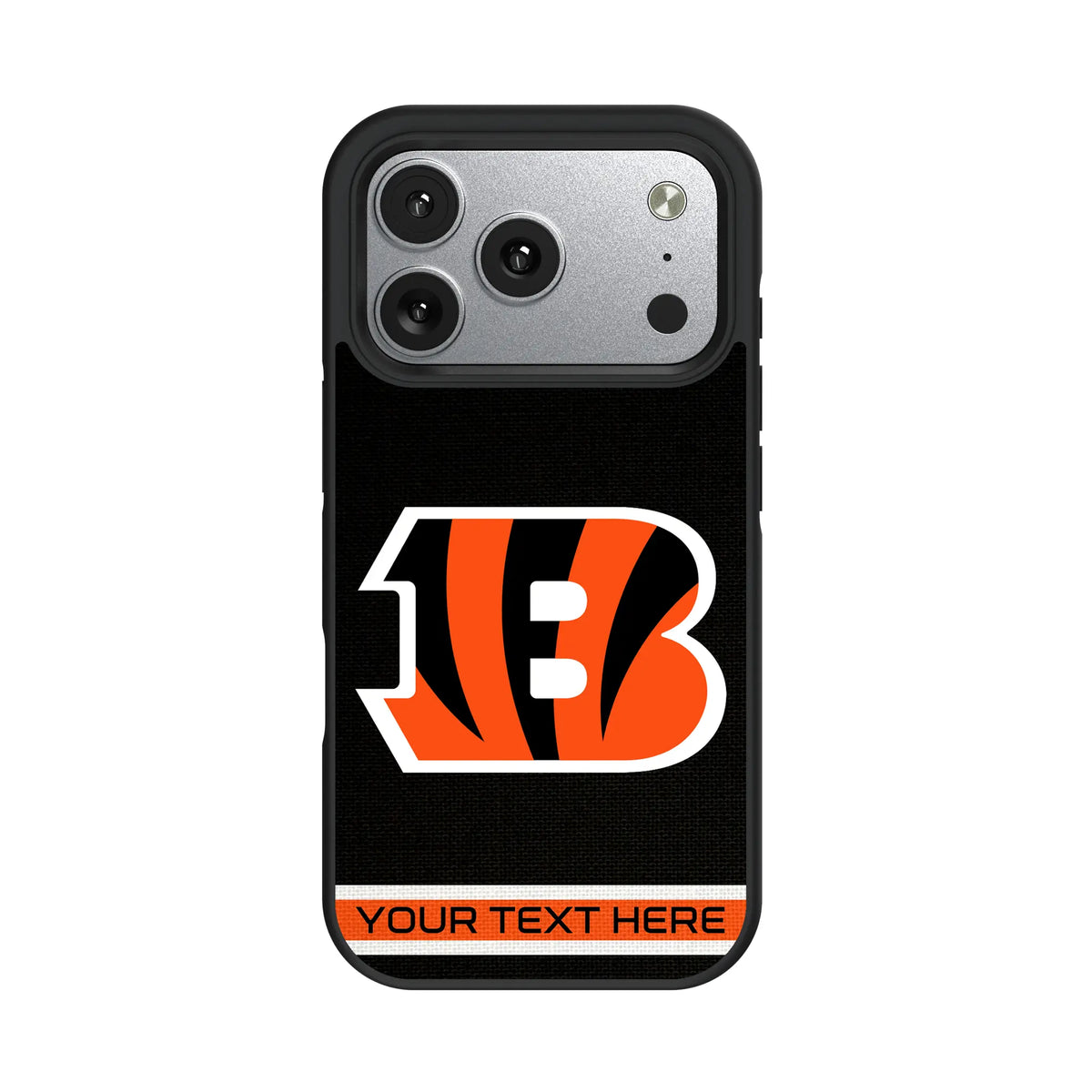 Cincinnati Bengals Personalized Stripe iPhone Bump Phone Case for Apple iPhone#Device_iPhone 17 Pro