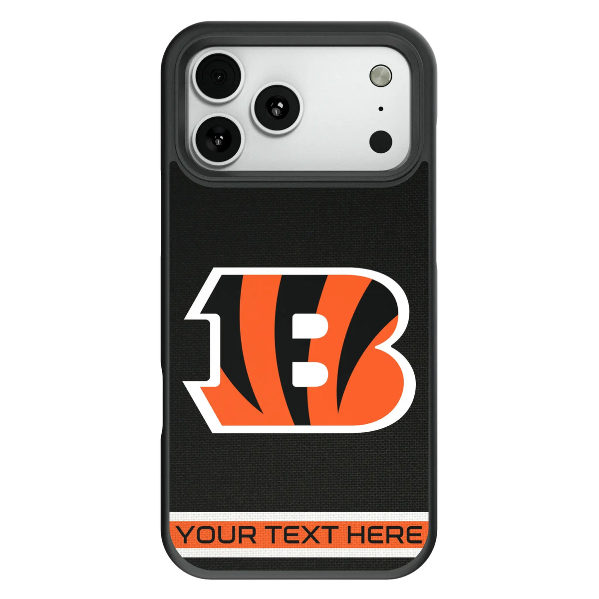 Cincinnati Bengals Personalized Stripe Bump Phone Case for Apple iPhone