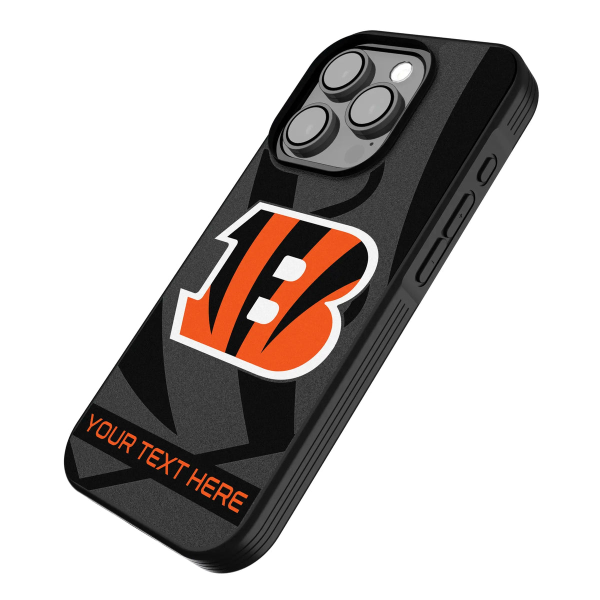 Cincinnati Bengals Personalized Tilt iPhone Bump Phone Case for Apple iPhone - Isometric View