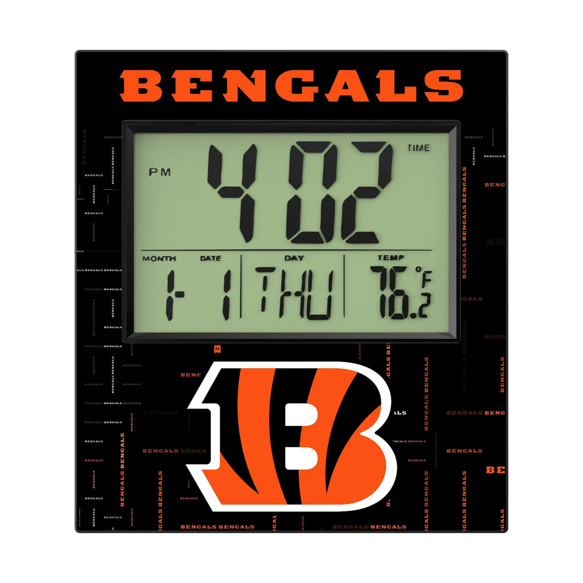 Cincinnati Bengals Quadtile Wall Clock