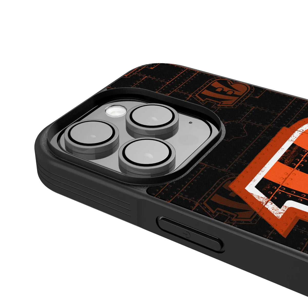 Cincinnati Bengals Rivet iPhone Bump Phone Case for Apple iPhone - Detail#Device_iPhone 15 Pro