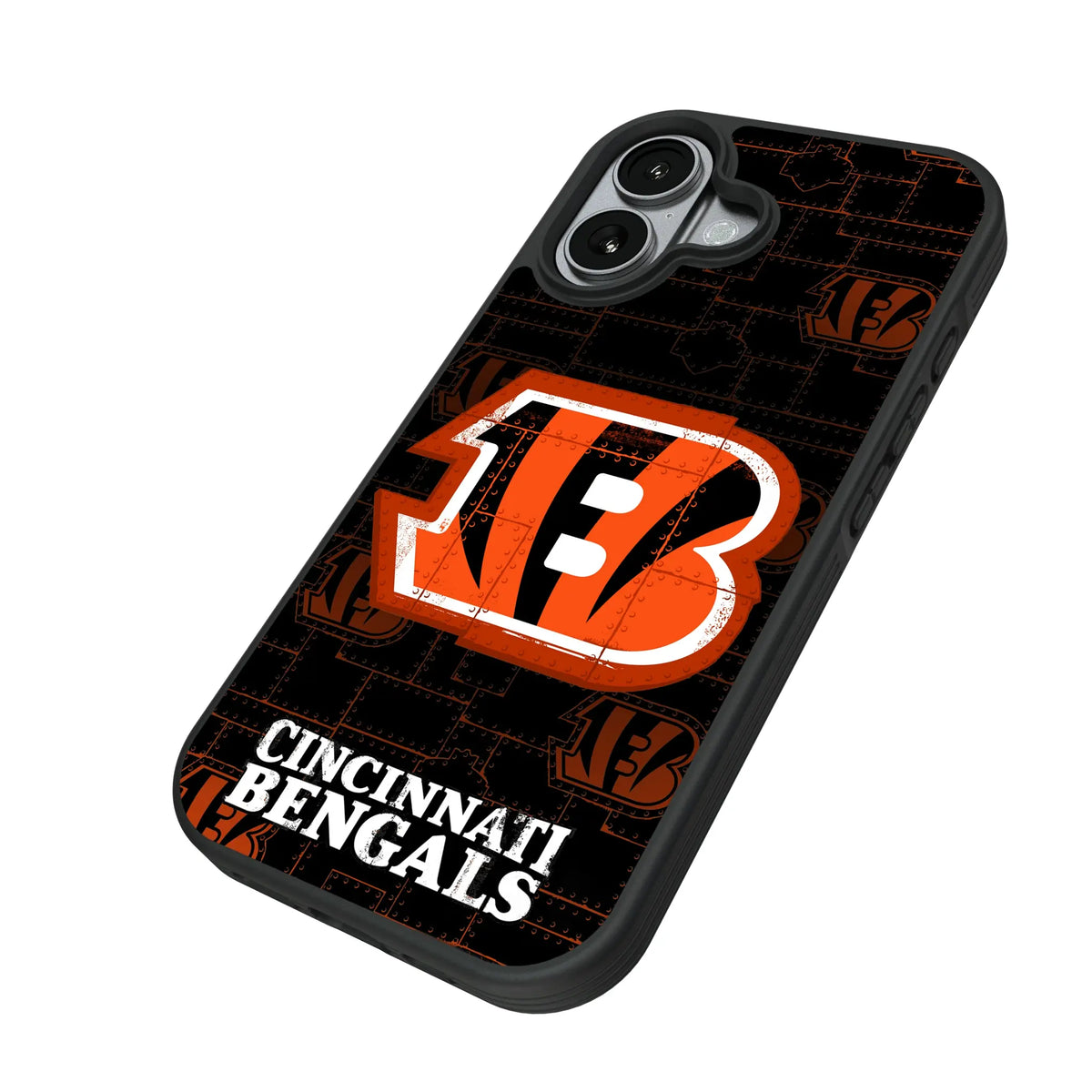 Cincinnati Bengals Rivet iPhone Bump Phone Case for Apple iPhone - Isometric View#Device_iPhone 17