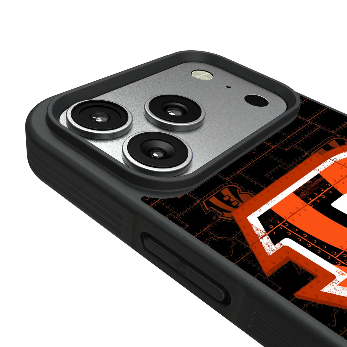 Cincinnati Bengals Rivet iPhone Bump Phone Case for Apple iPhone - Detail#Device_iPhone 17 Pro