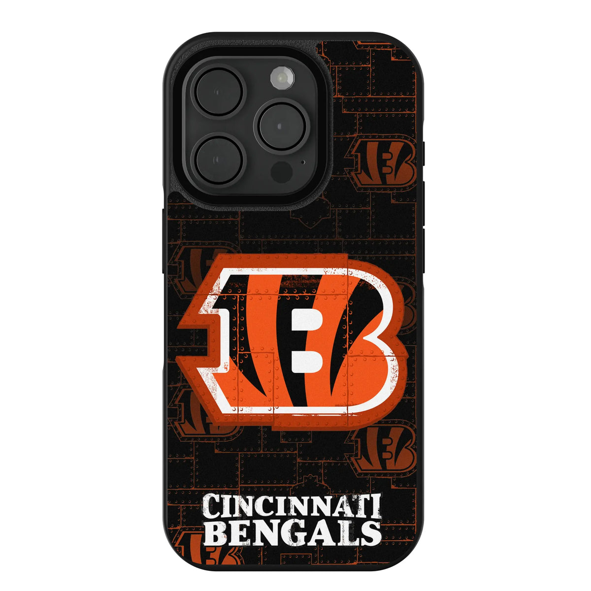 Cincinnati Bengals Rivet iPhone Bump Phone Case for Apple iPhone#Device_iPhone 15 Pro