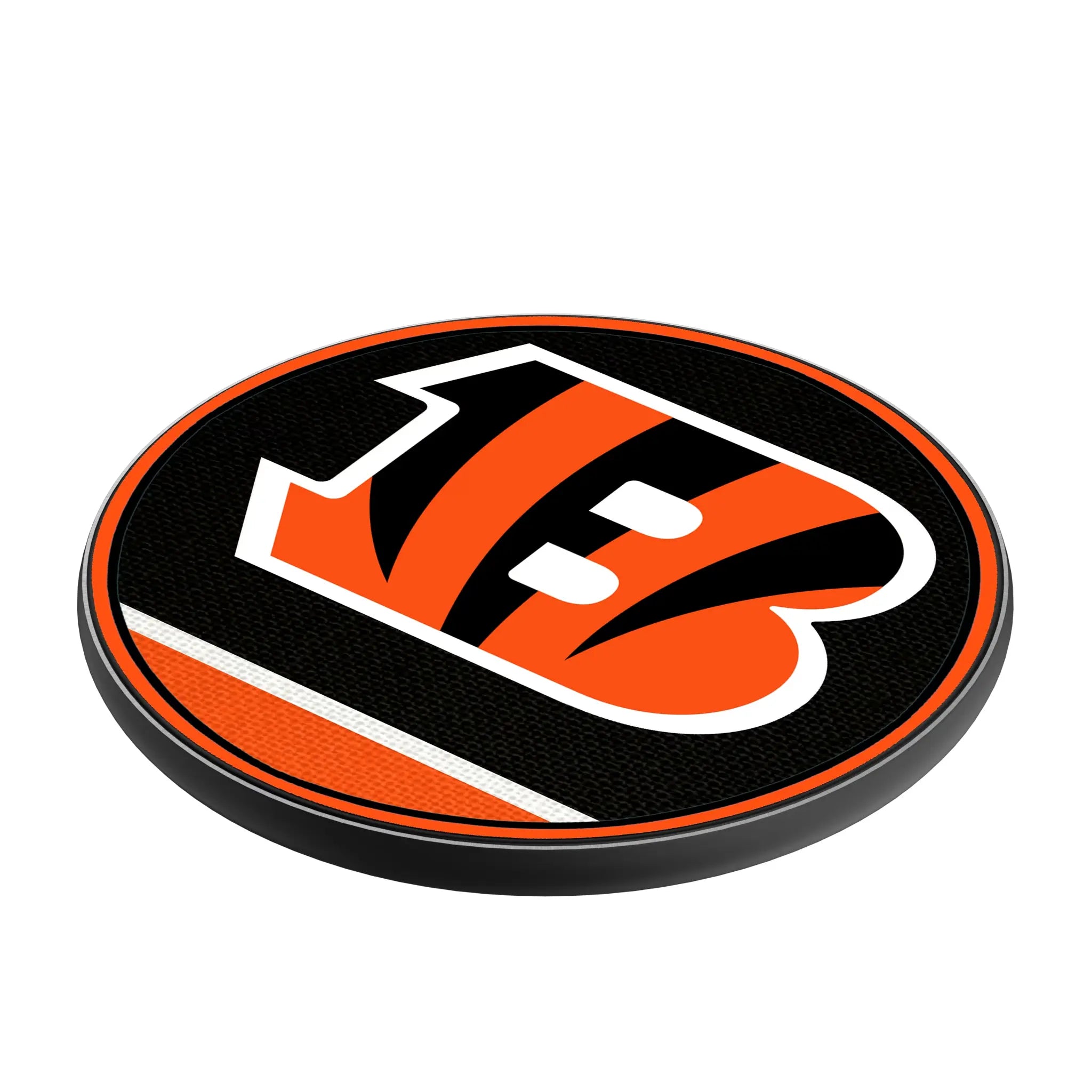 Cincinnati Bengals Stripe 15-Watt Wireless Charger - Isometric View