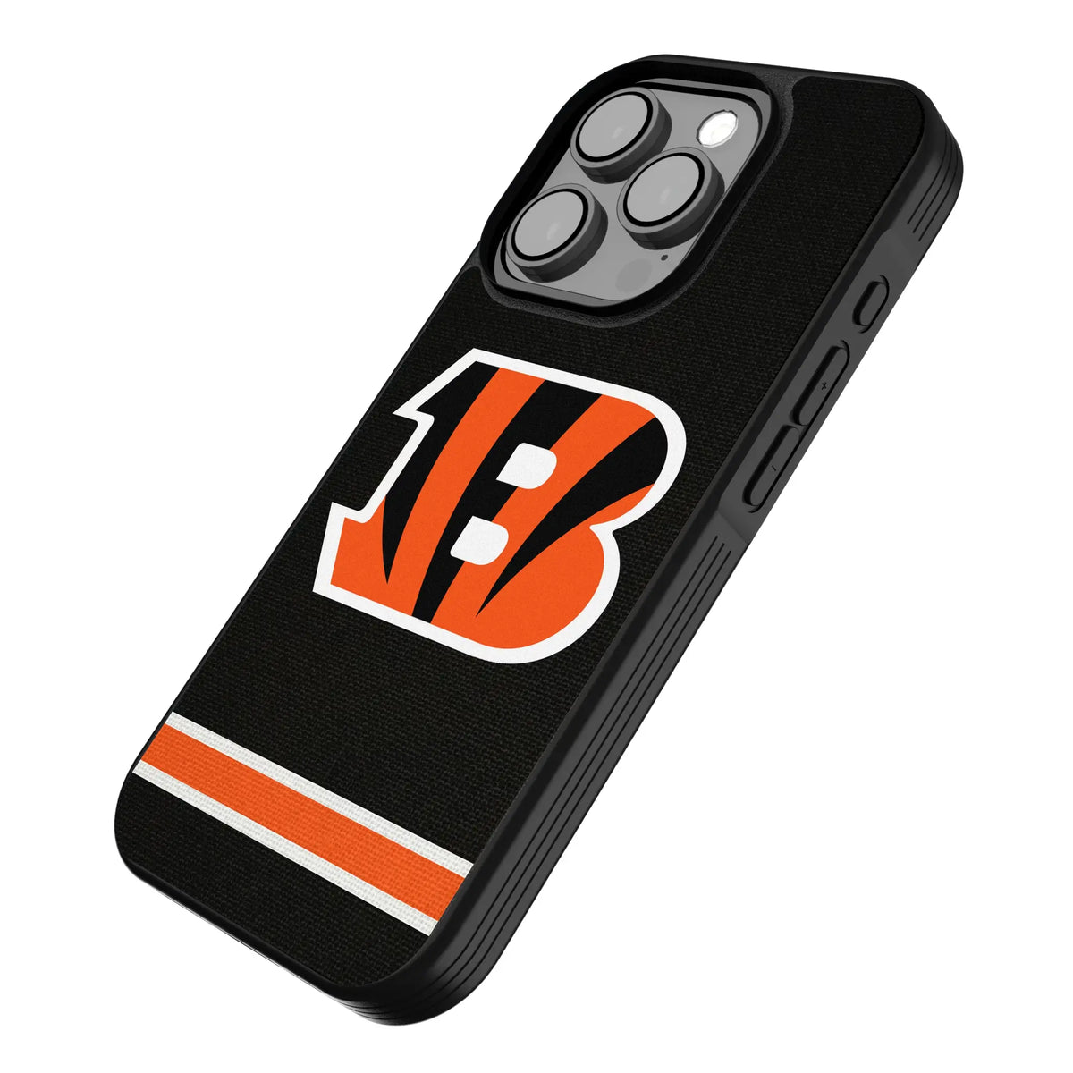 Cincinnati Bengals Stripe iPhone Bump Phone Case for Apple iPhone - Isometric View
