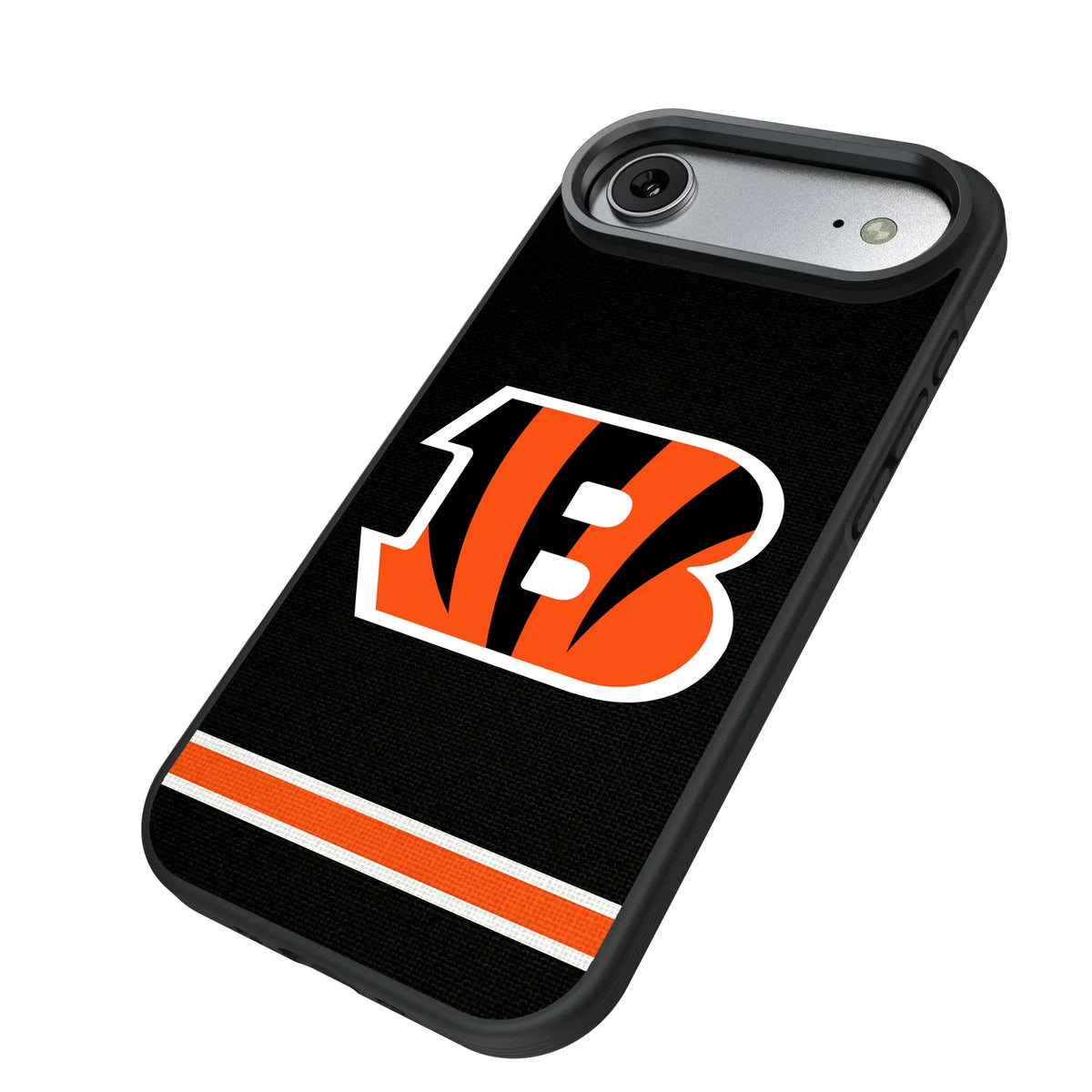 Cincinnati Bengals Stripe iPhone Bump Phone Case for Apple iPhone - Isometric View#Device_iPhone Air