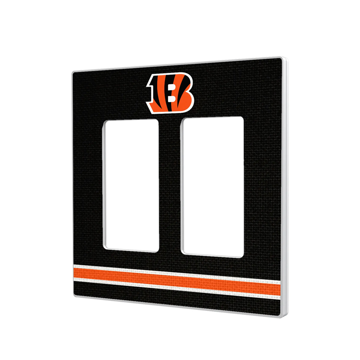 Cincinnati Bengals Stripe Hidden-Screw Light Switch Plate#Style_Double Rocker