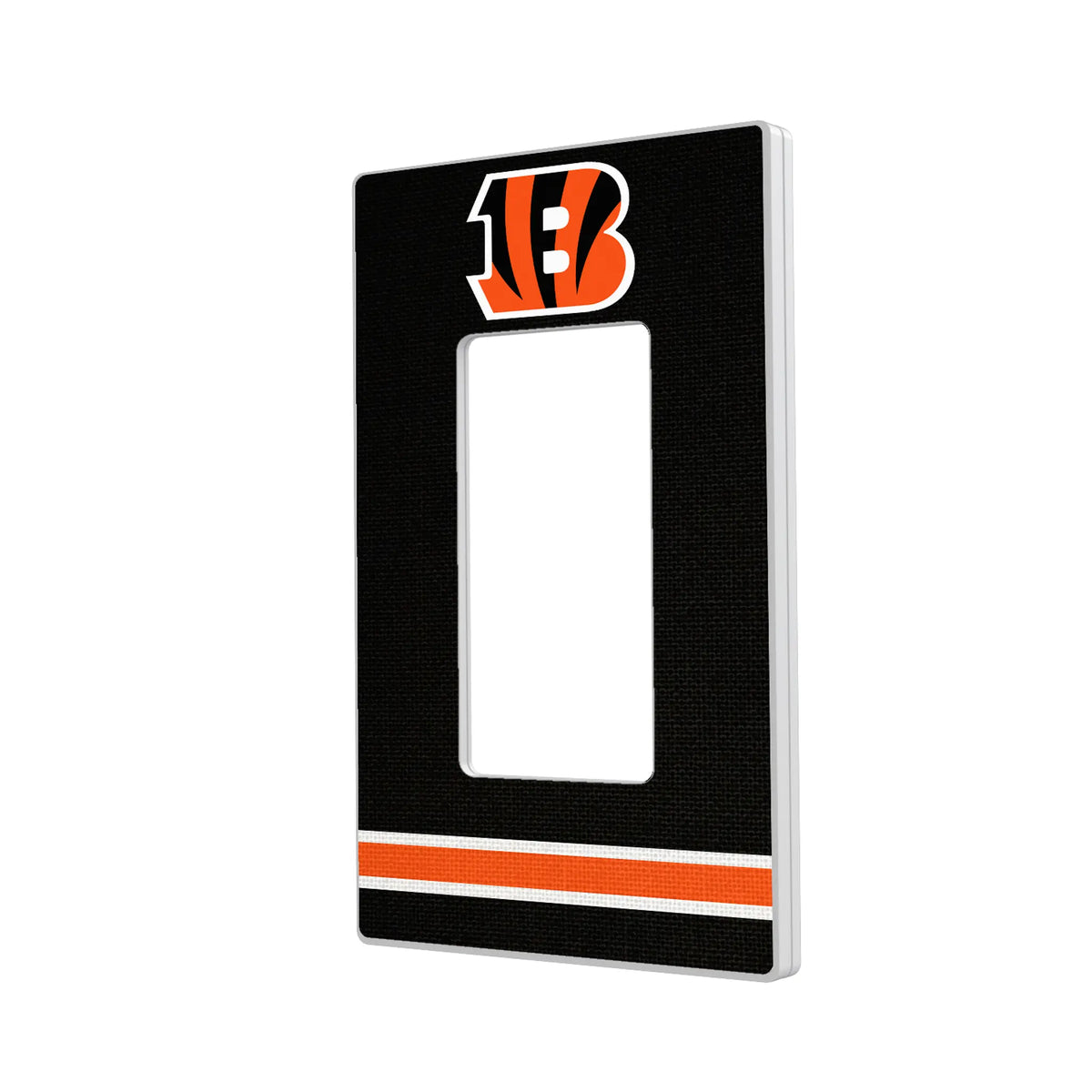 Cincinnati Bengals Stripe Hidden-Screw Light Switch Plate#Style_Single Rocker
