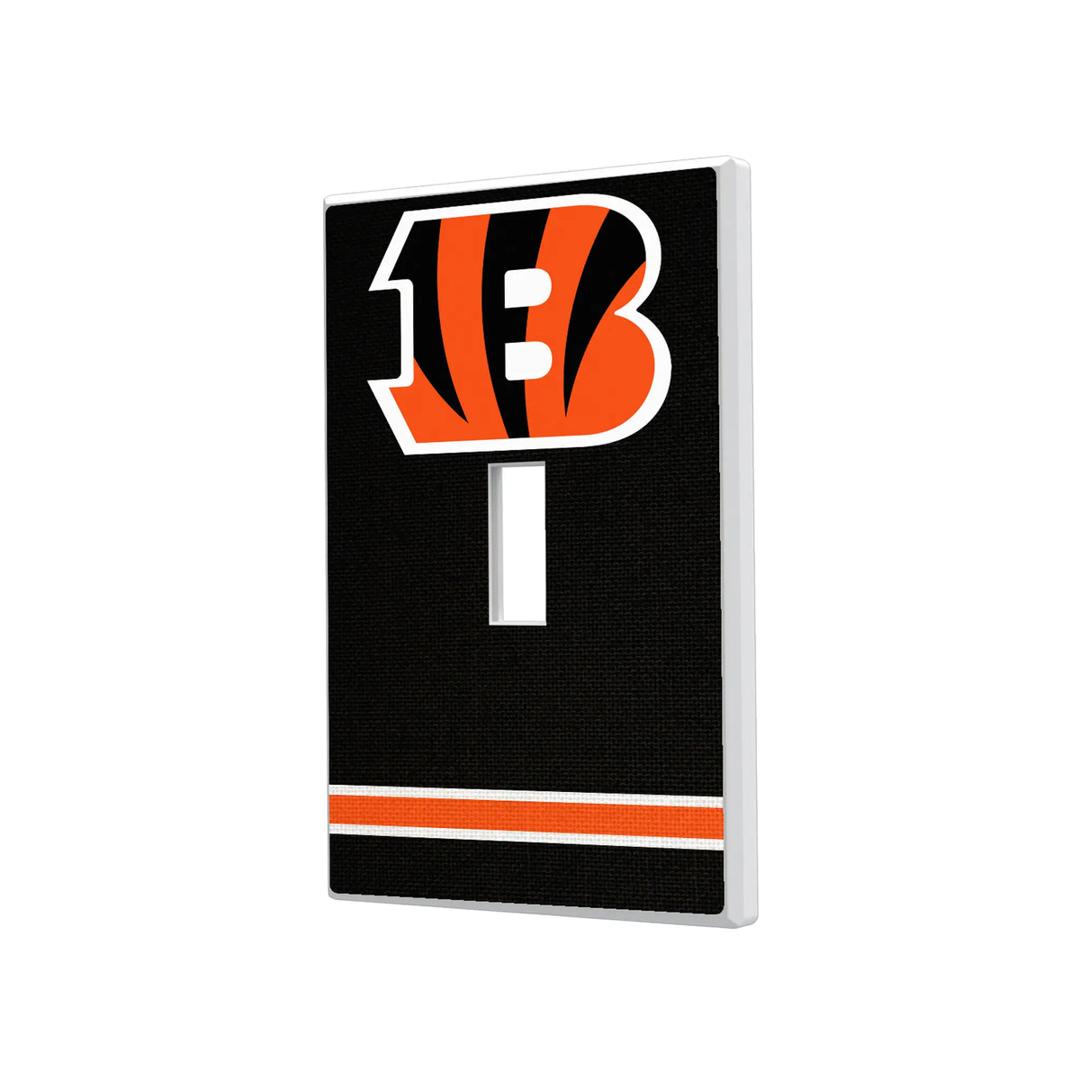 Cincinnati Bengals Stripe Hidden-Screw Light Switch Plate#Style_Single Toggle