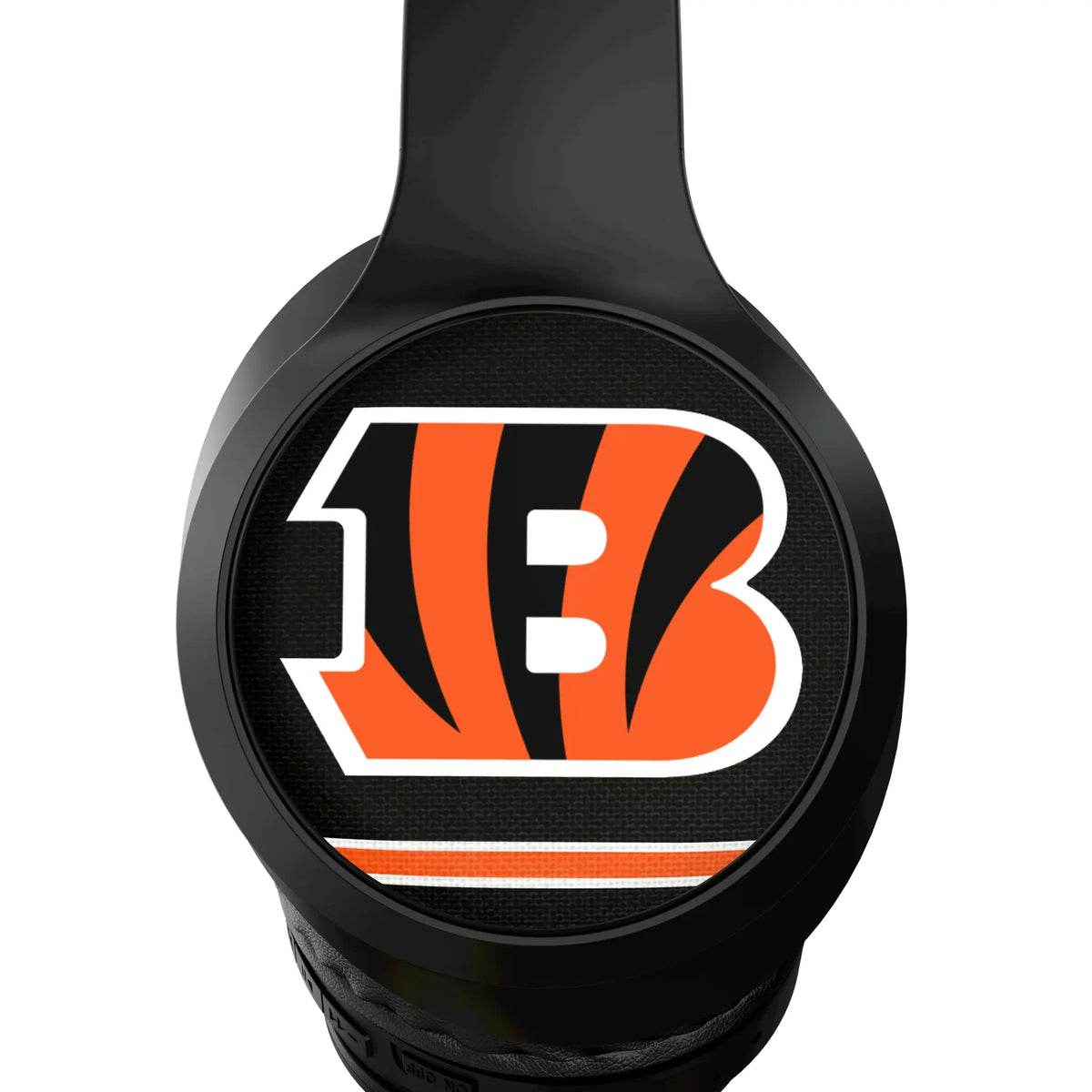 Cincinnati Bengals Stripe Wireless Over-Ear Headphones With Case - Detail