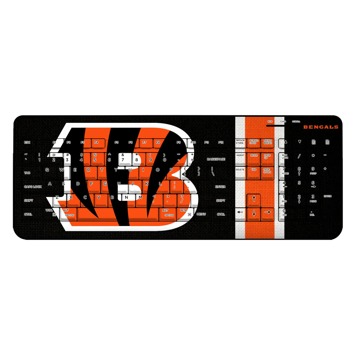 Cincinnati Bengals Stripe Wireless USB Keyboard