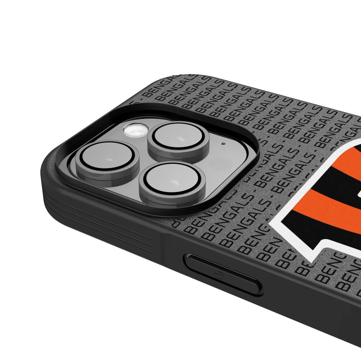 Cincinnati Bengals Text Backdrop iPhone Bump Phone Case for Apple iPhone - Detail
