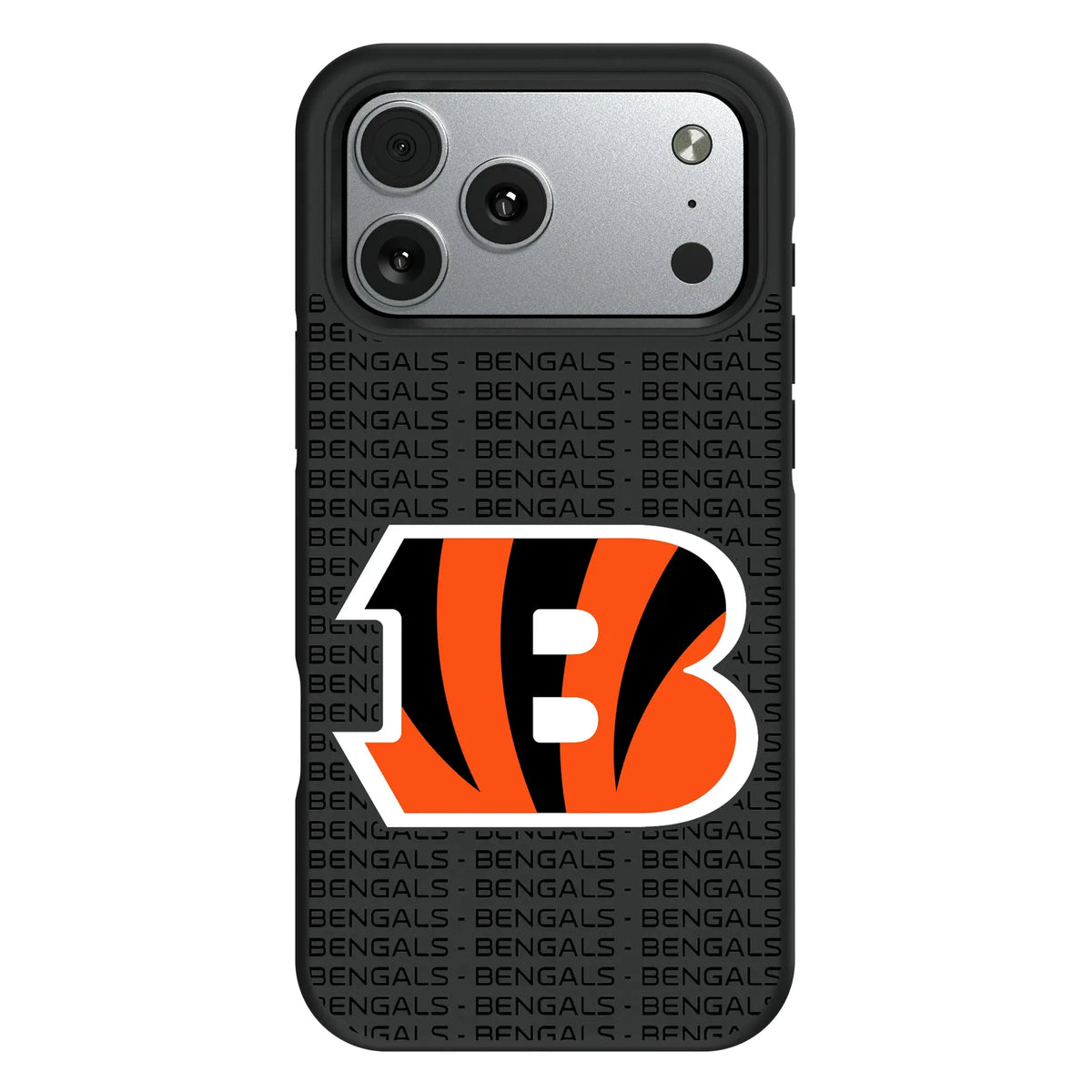 Cincinnati Bengals Text Backdrop iPhone Bump Phone Case for Apple iPhone#Device_iPhone 17 Pro Max