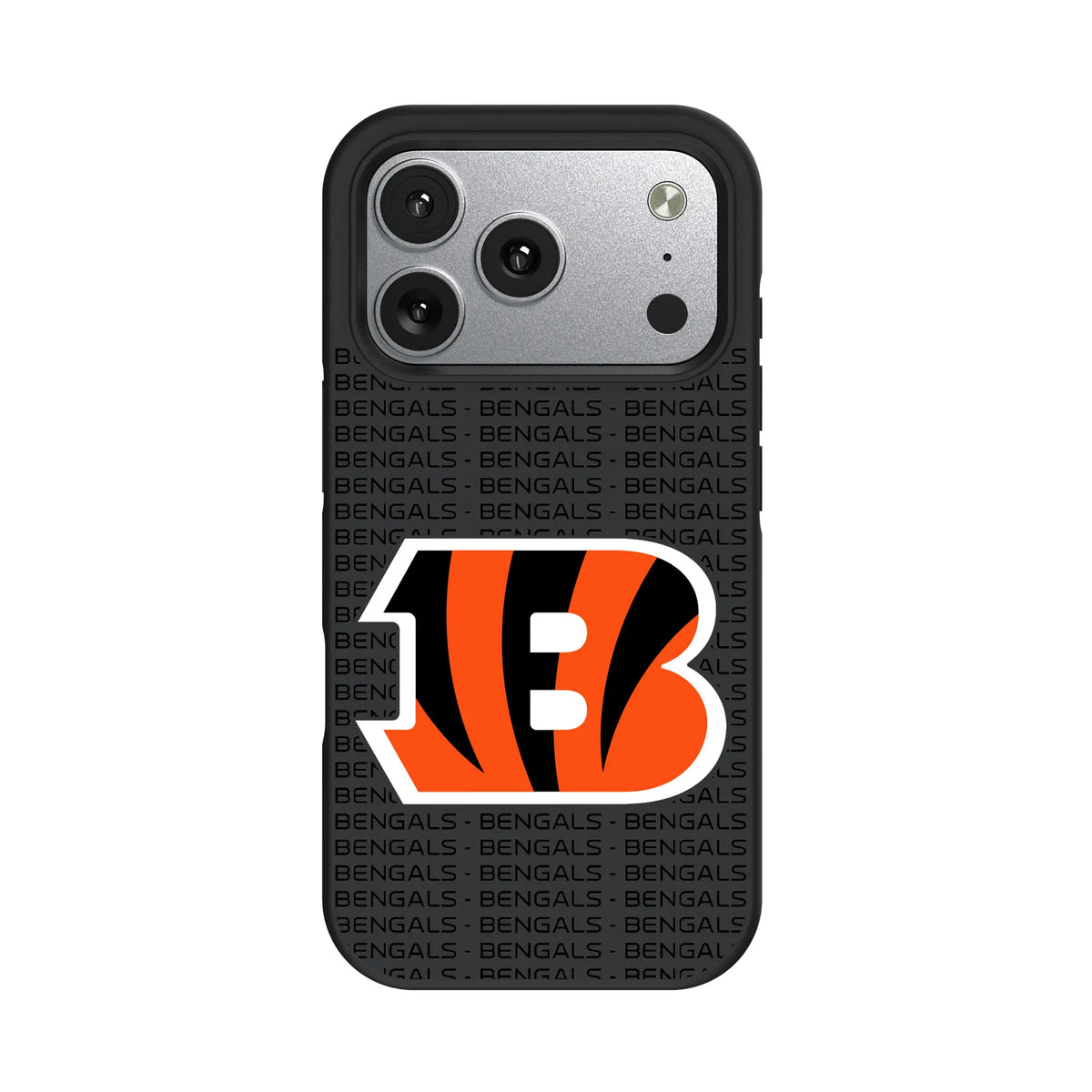 Cincinnati Bengals Text Backdrop iPhone Bump Phone Case for Apple iPhone#Device_iPhone 17 Pro