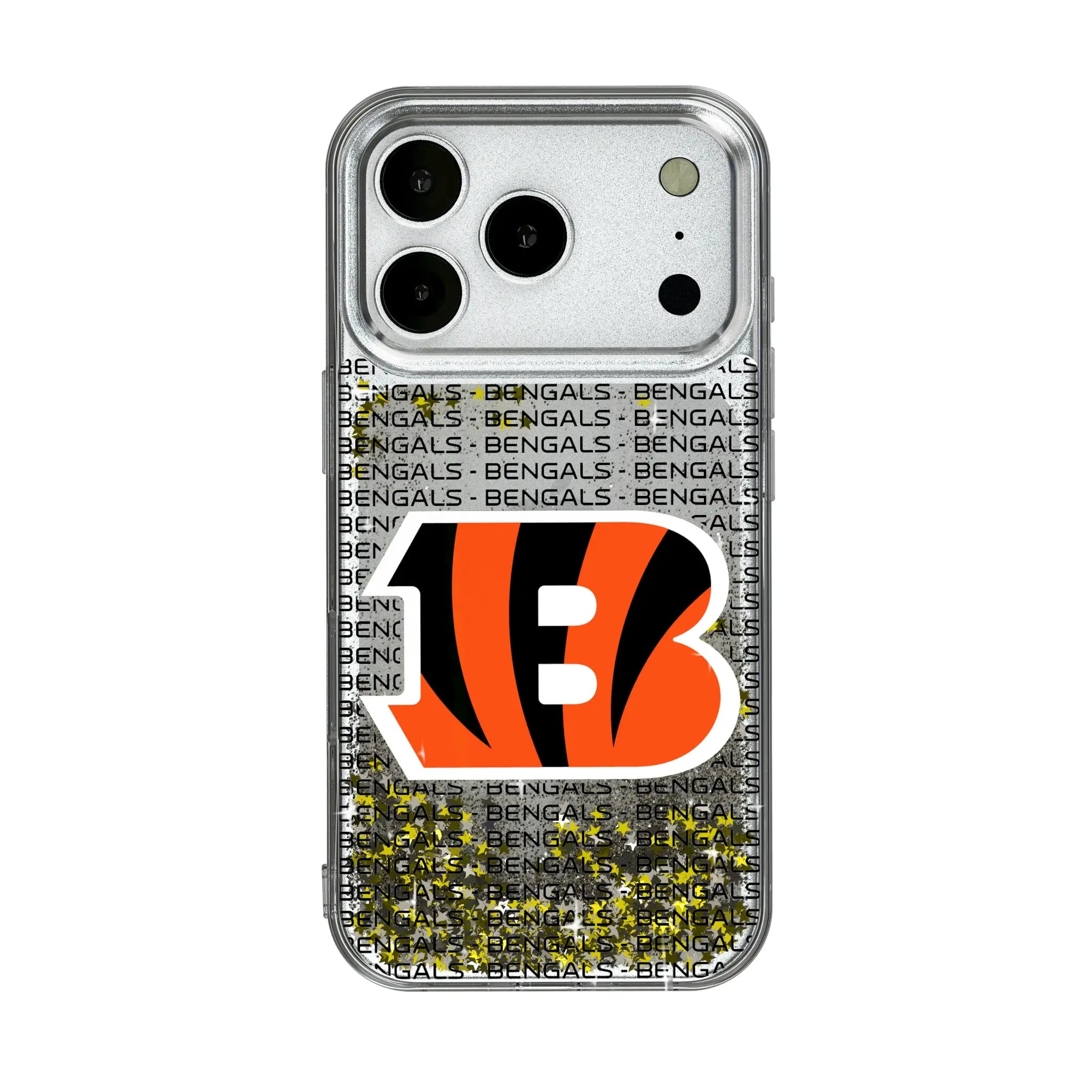 Cincinnati Bengals Text Backdrop iPhone Glitter Phone Case for Apple iPhone