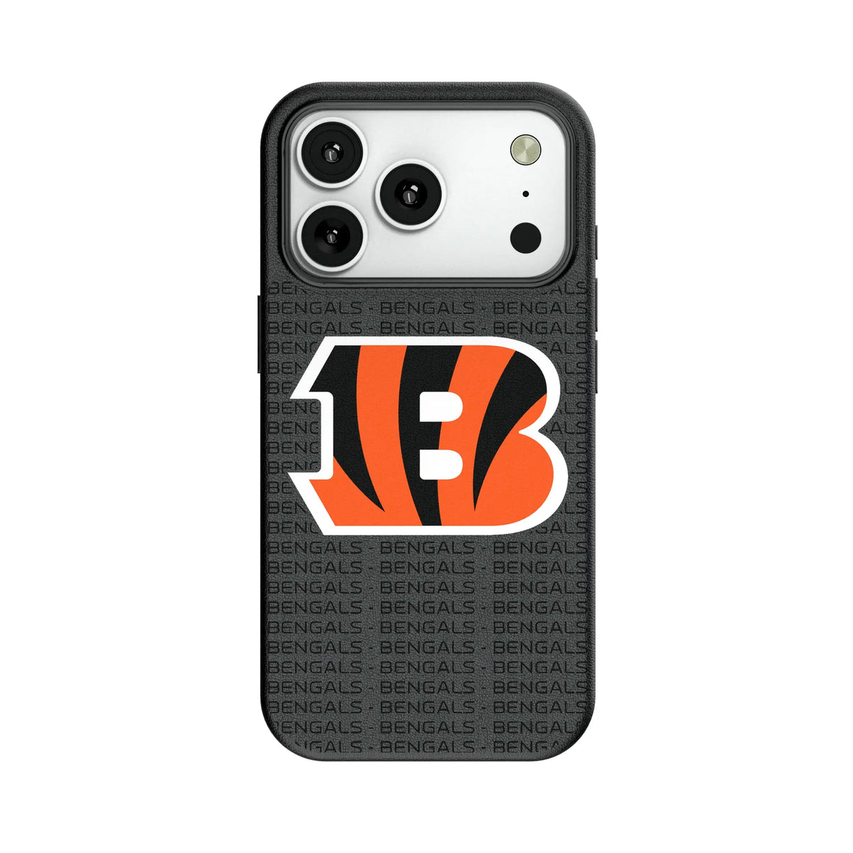 Cincinnati Bengals Text Backdrop MagSafe Compatible Phone Case for Apple iPhone