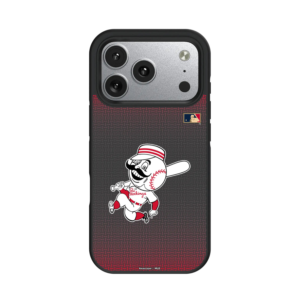 Cincinnati Reds 1953-1967 - Cooperstown Collection Linen iPhone Bump Phone Case for Apple iPhone#Device_iPhone 17 Pro