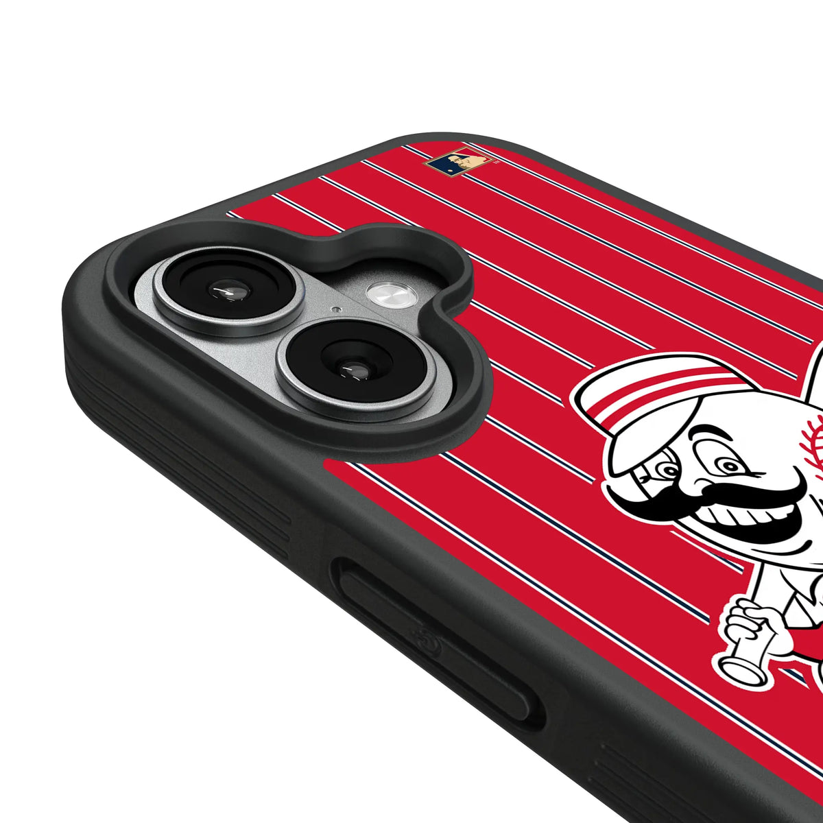 Cincinnati Reds 1953-1967 - Cooperstown Collection Pinstripe iPhone Bump Phone Case for Apple iPhone - Detail#Device_iPhone 17