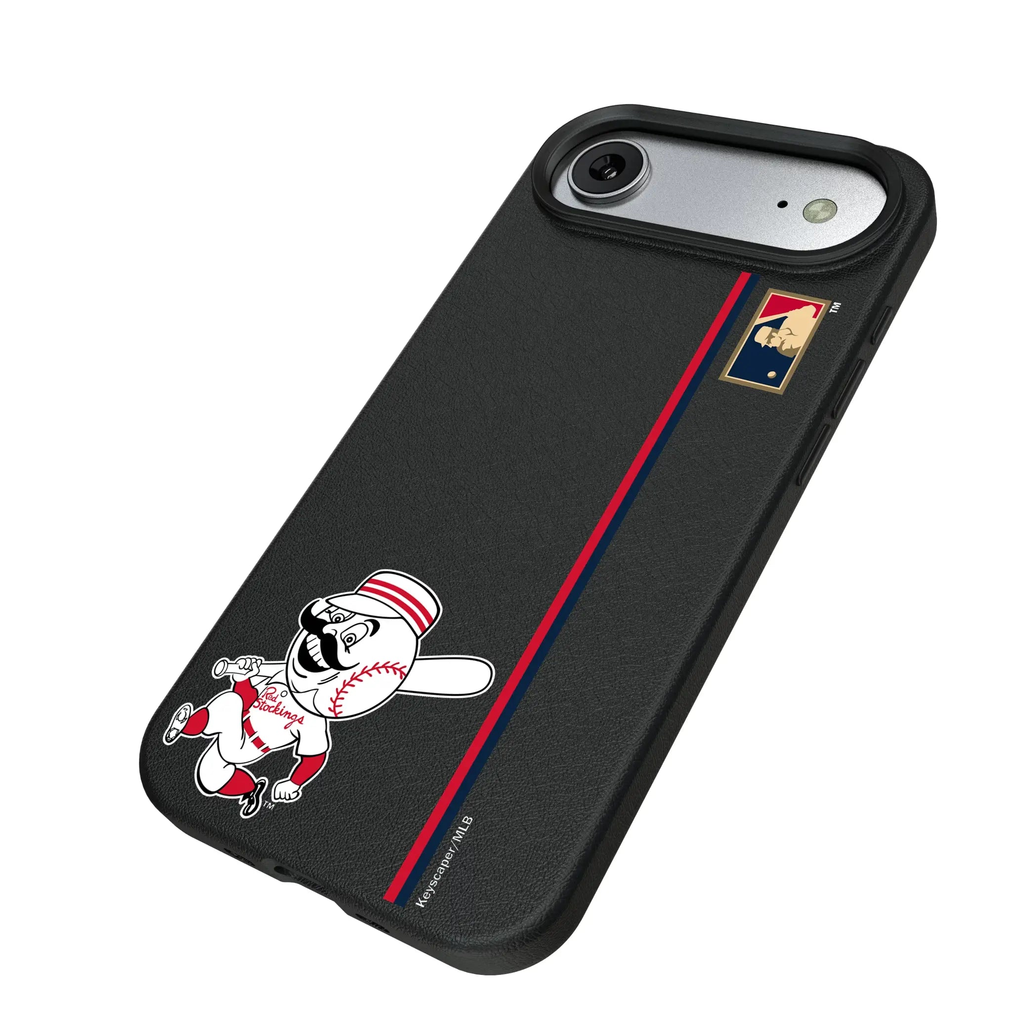 Cincinnati Reds 1953-1967 - Cooperstown Collection Sidebar iPhone MagSafe Compatible Phone Case for Apple iPhone - Isometric View#Device_iPhone Air