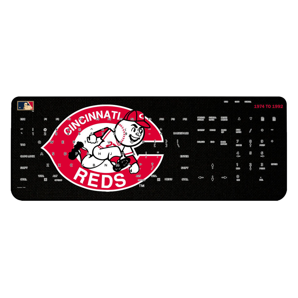 Cincinnati Reds 1974-1992 - Cooperstown Collection Solid Wireless USB Keyboard