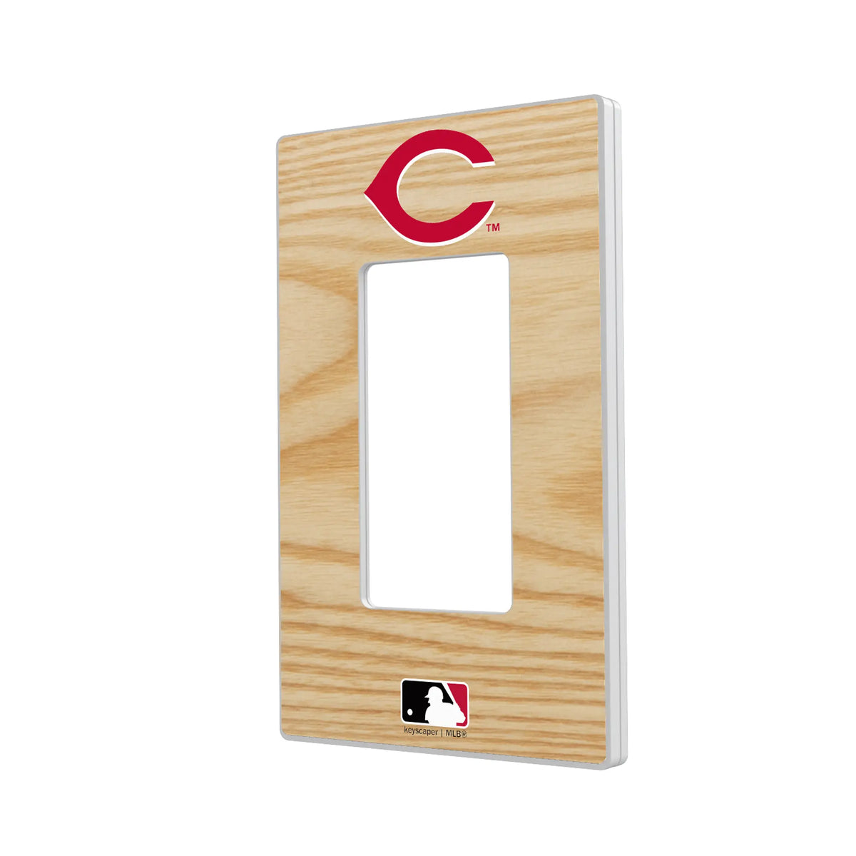 Cincinnati Reds Baseball Bat Hidden-Screw Light Switch Plate#Style_Single Rocker