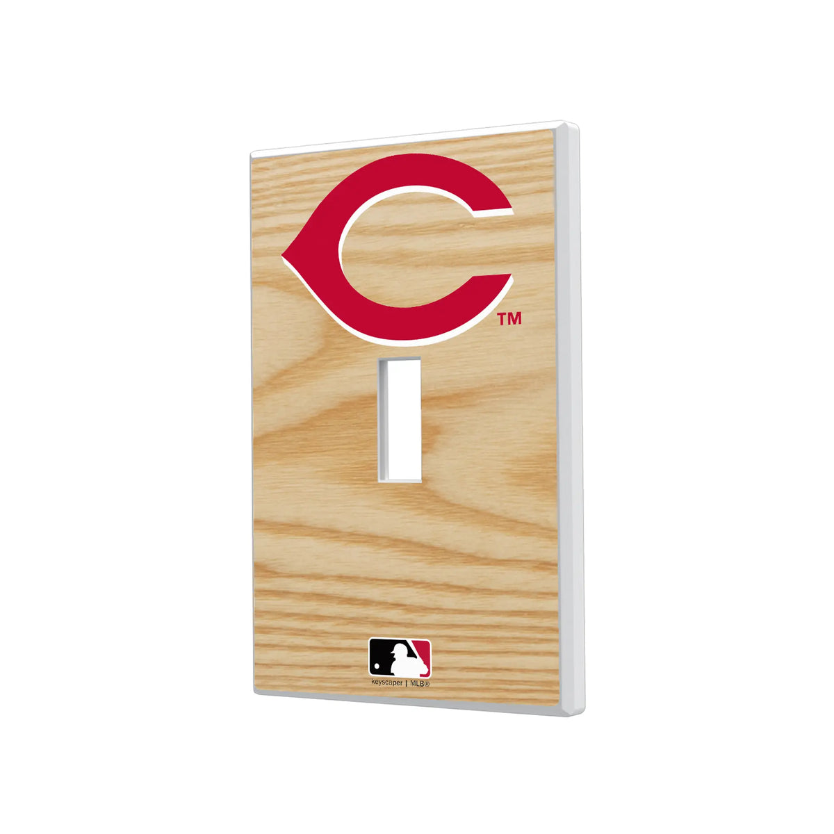 Cincinnati Reds Baseball Bat Hidden-Screw Light Switch Plate#Style_Single Toggle