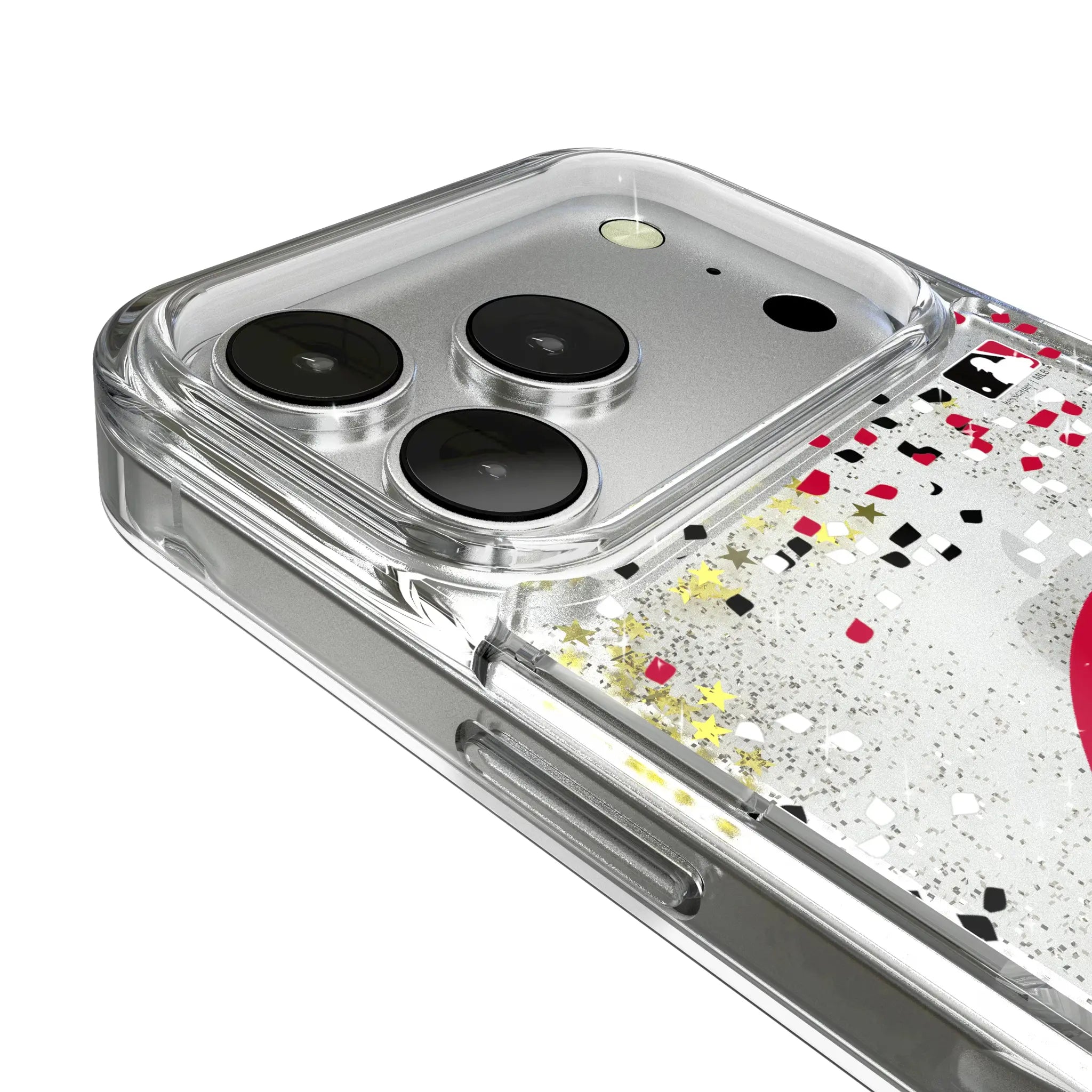 Cincinnati Reds Confetti iPhone Glitter Phone Case for Apple iPhone - Detail