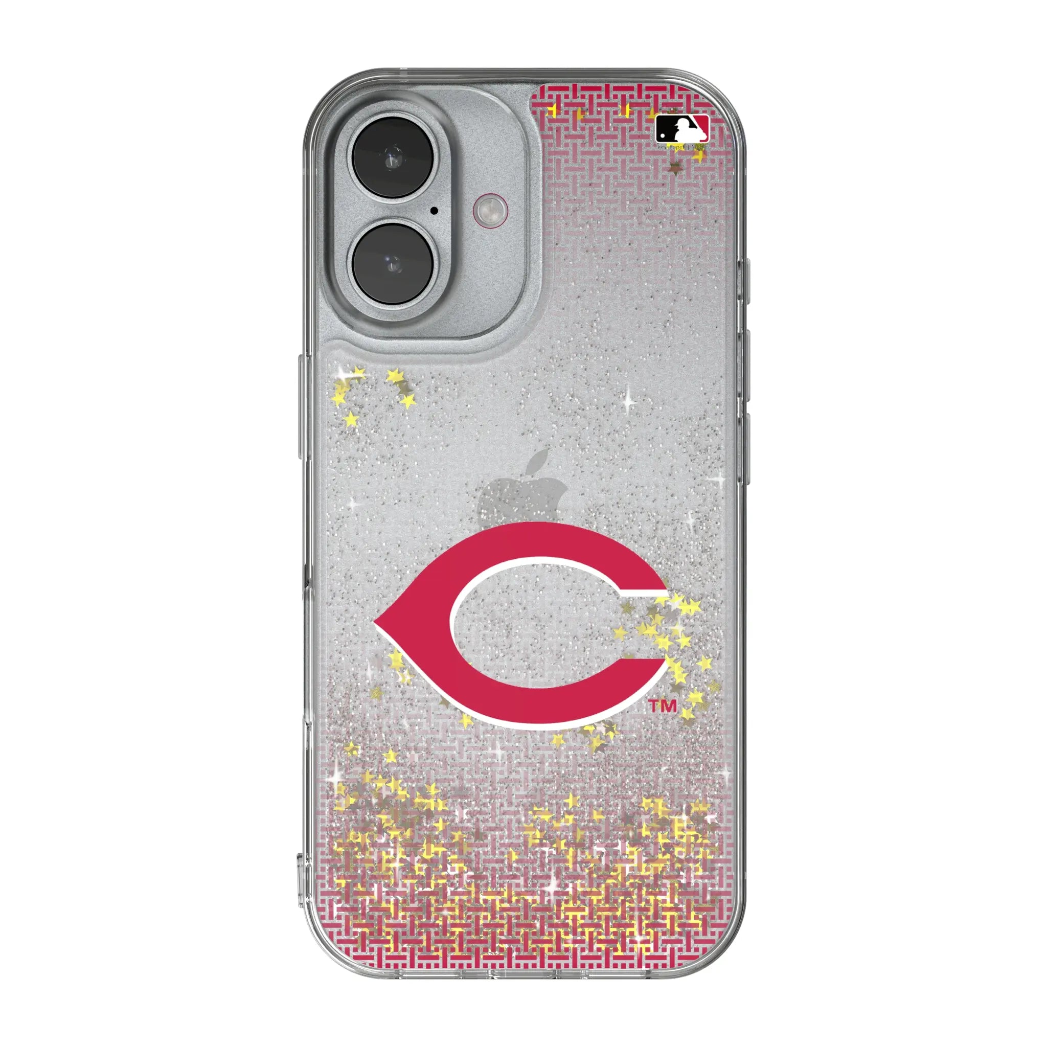 Cincinnati Reds Linen iPhone Glitter Phone Case for Apple iPhone