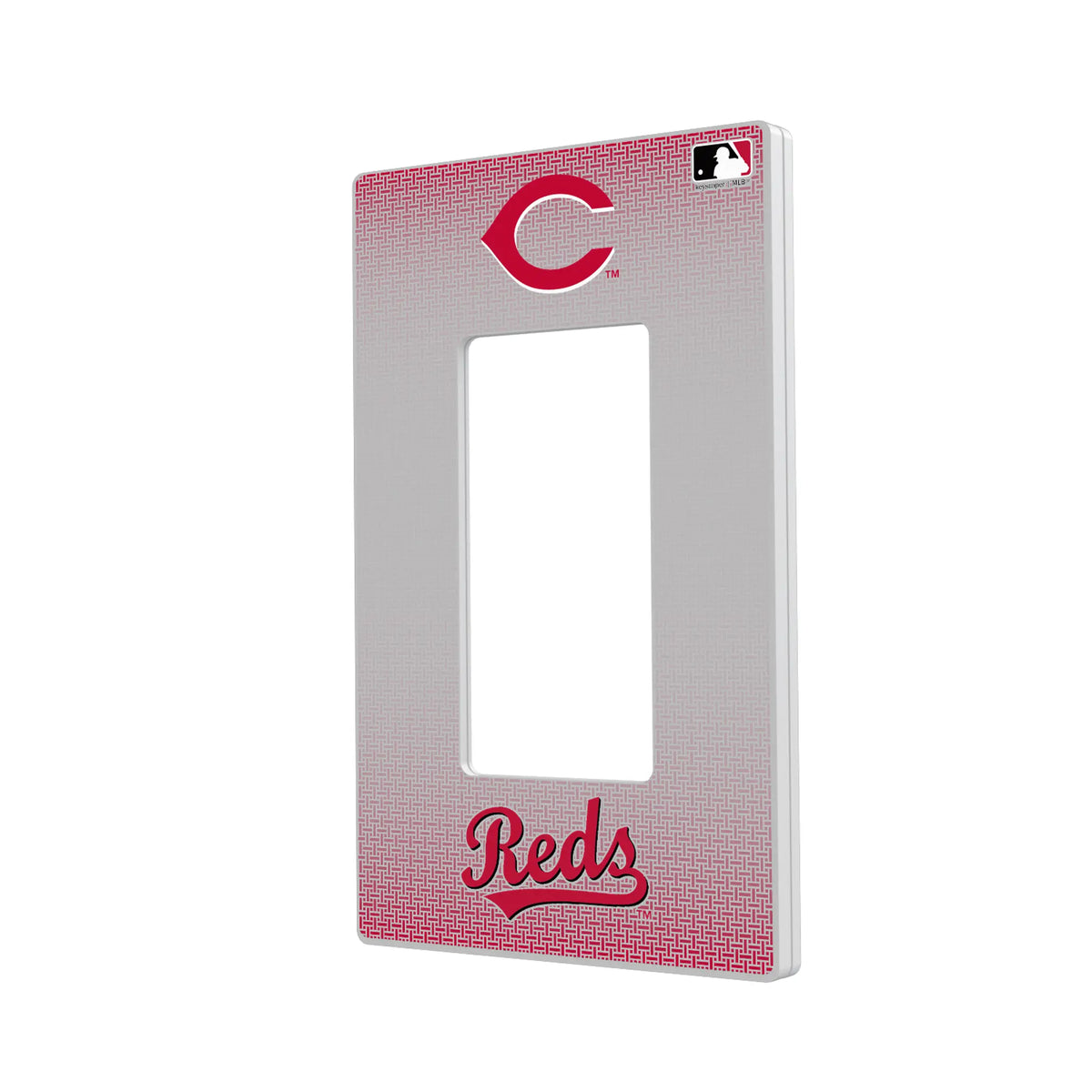 Cincinnati Reds Linen Hidden-Screw Light Switch Plate#Style_Single Rocker