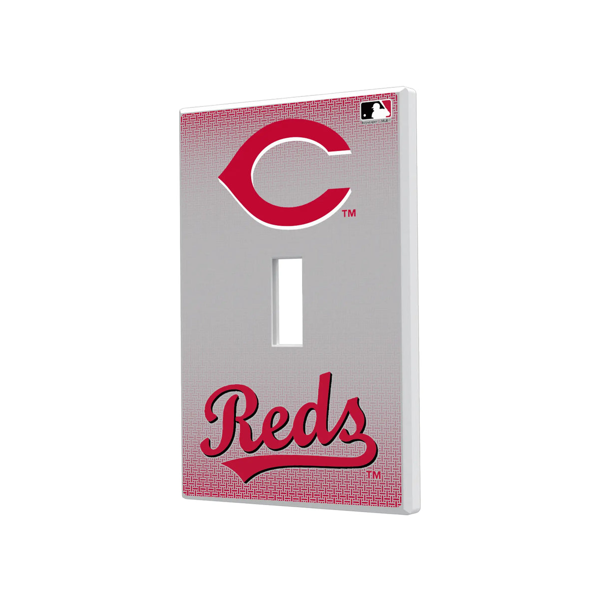Cincinnati Reds Linen Hidden-Screw Light Switch Plate#Style_Single Toggle